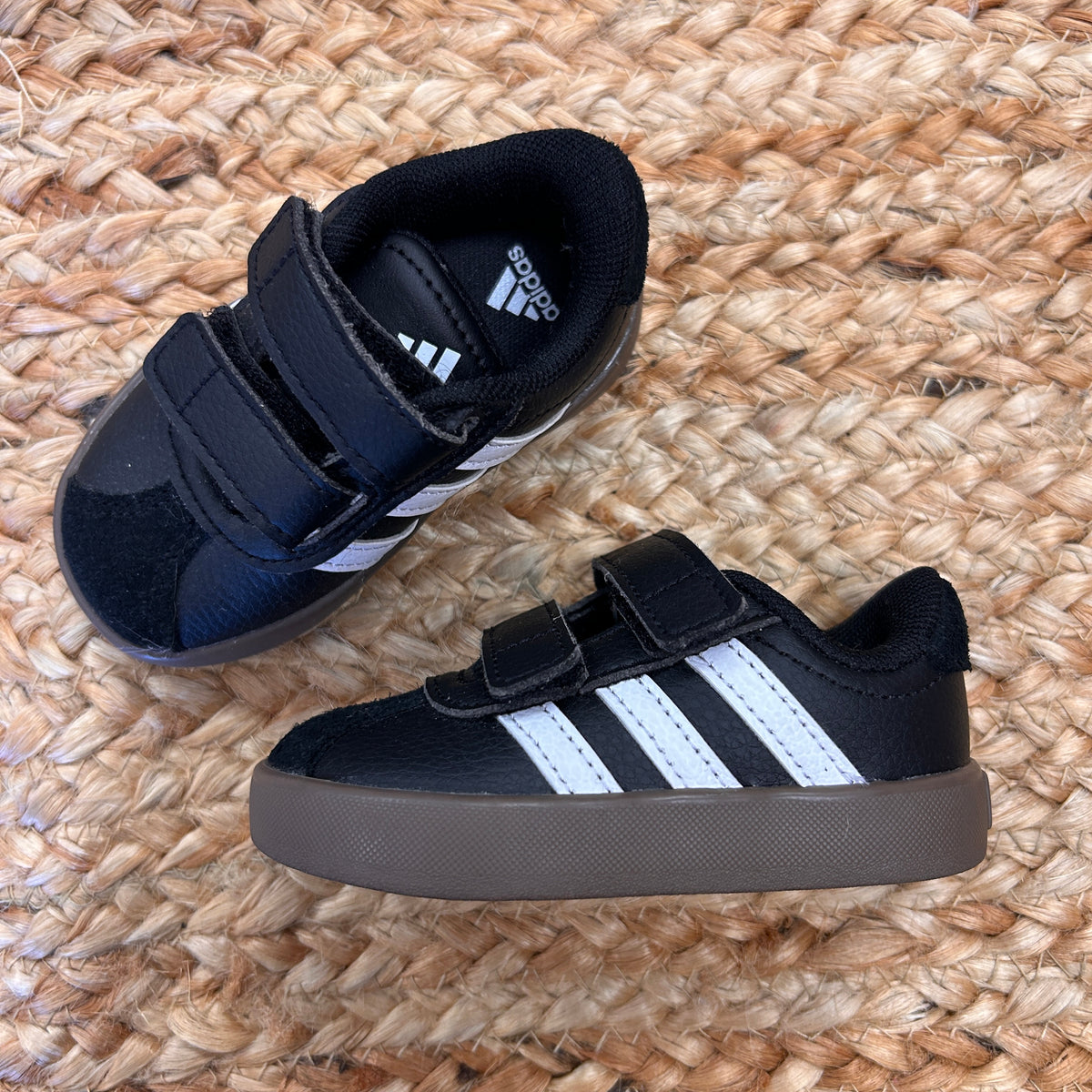 Black/White Velcro Sneakers