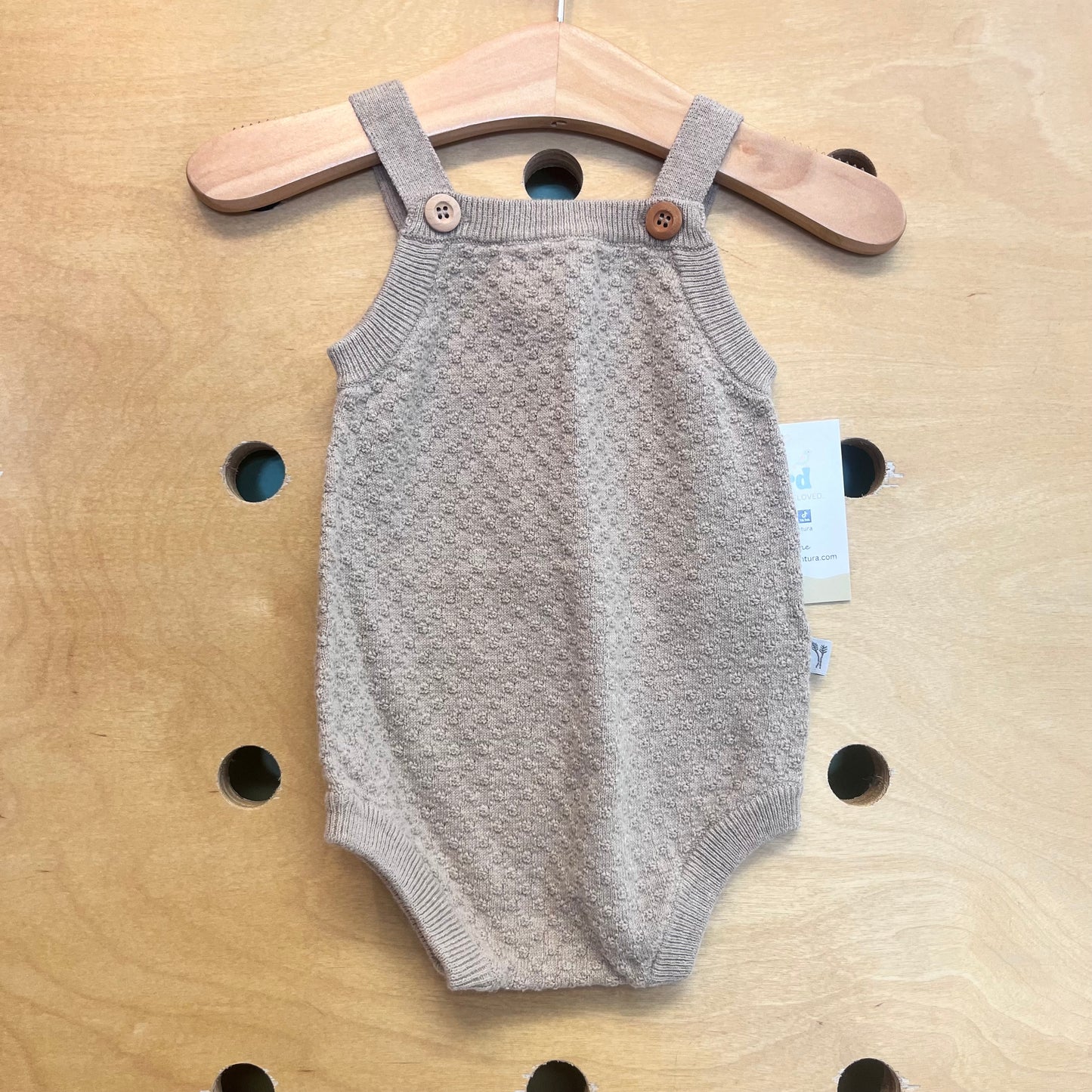 Beige Knit Romper