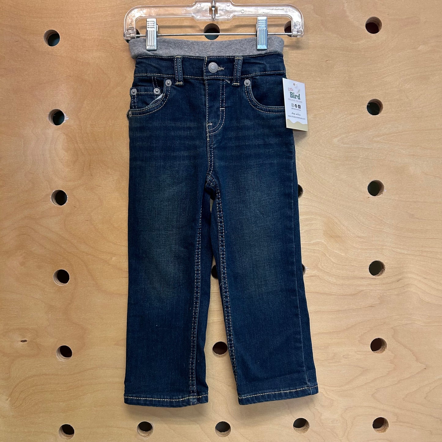 Dark Wash Pull On Denim