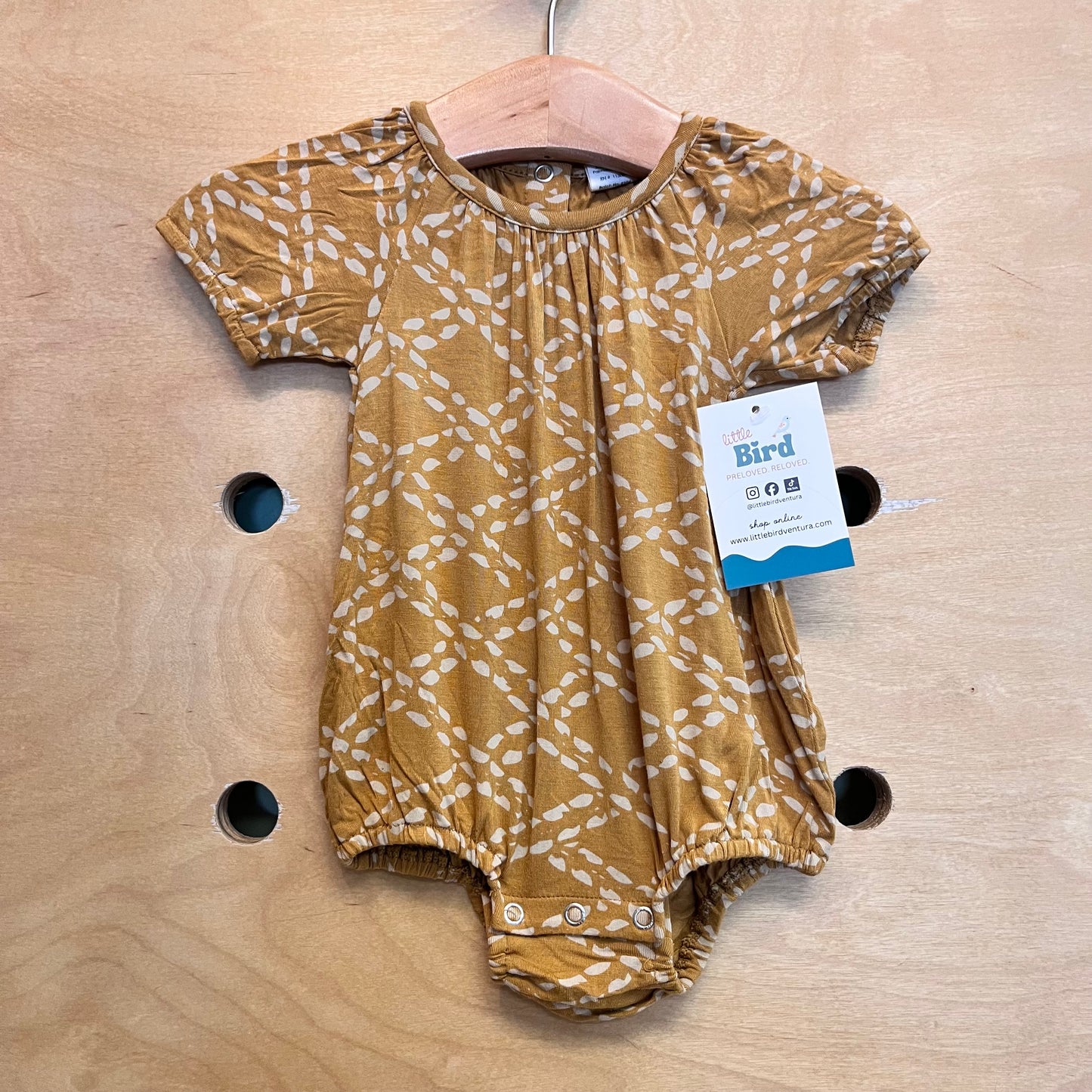 Bamboo Mustard/Tan Design Romper