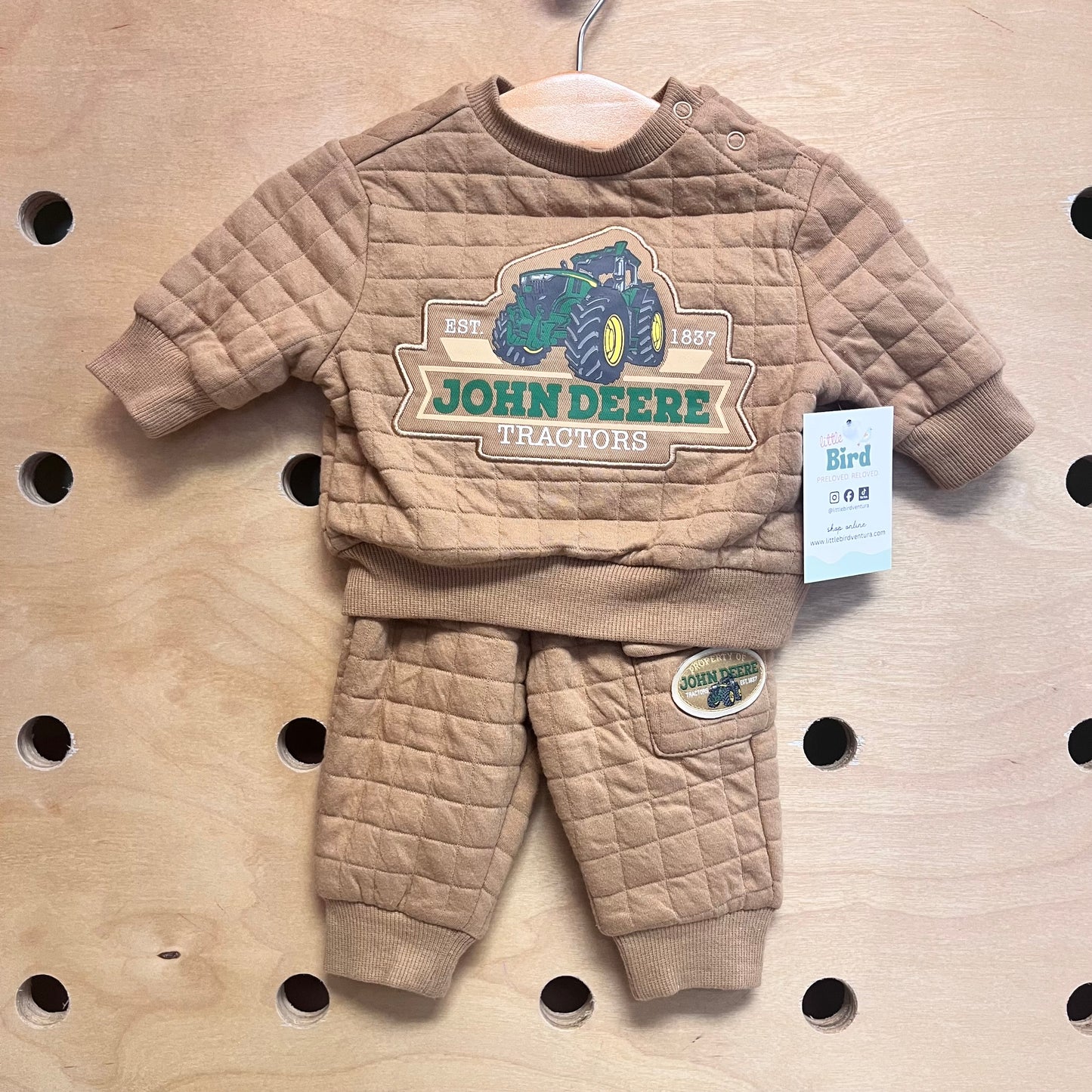 Brown Quilted Tractors Outfit