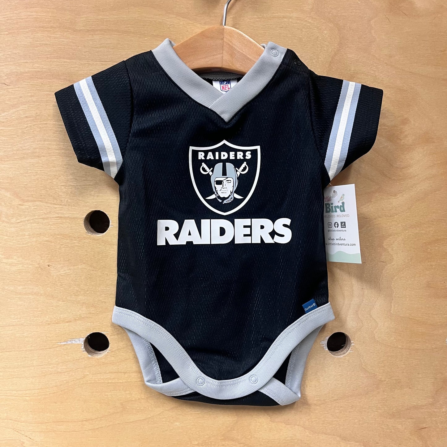 Black Raiders Jersey Bodysuit