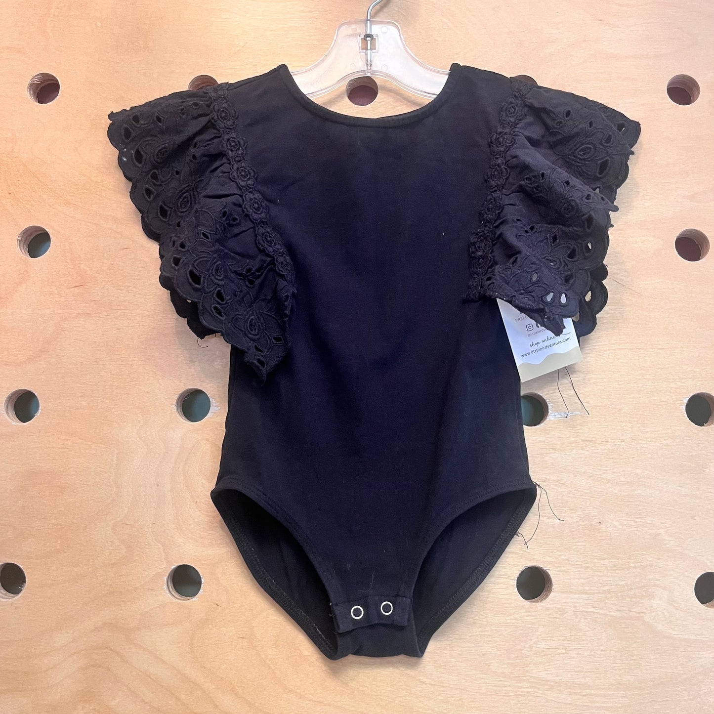 Black Eyelet Sleeve Bodysuit