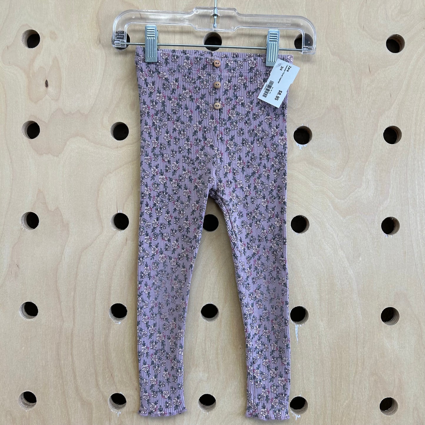 Lavender Floral Leggings