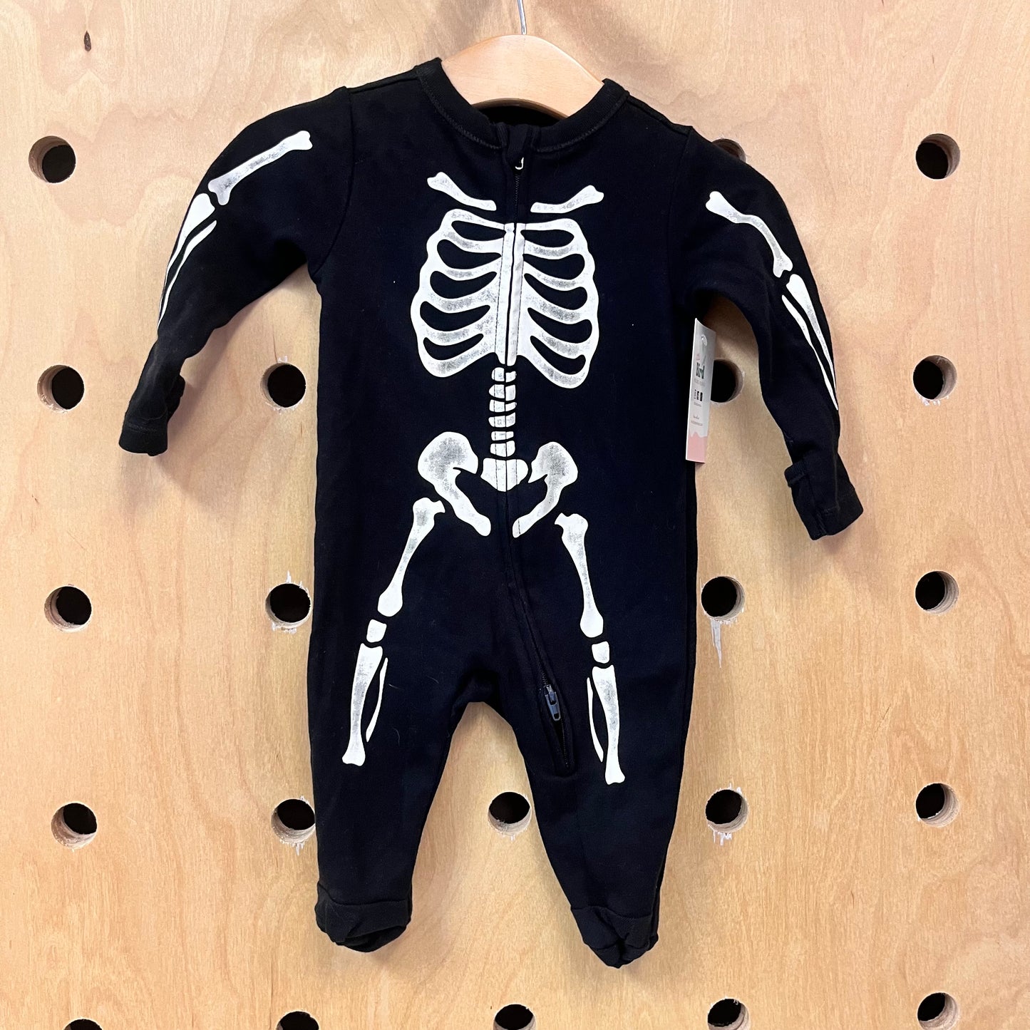 Black Skeleton Halloween Zippy
