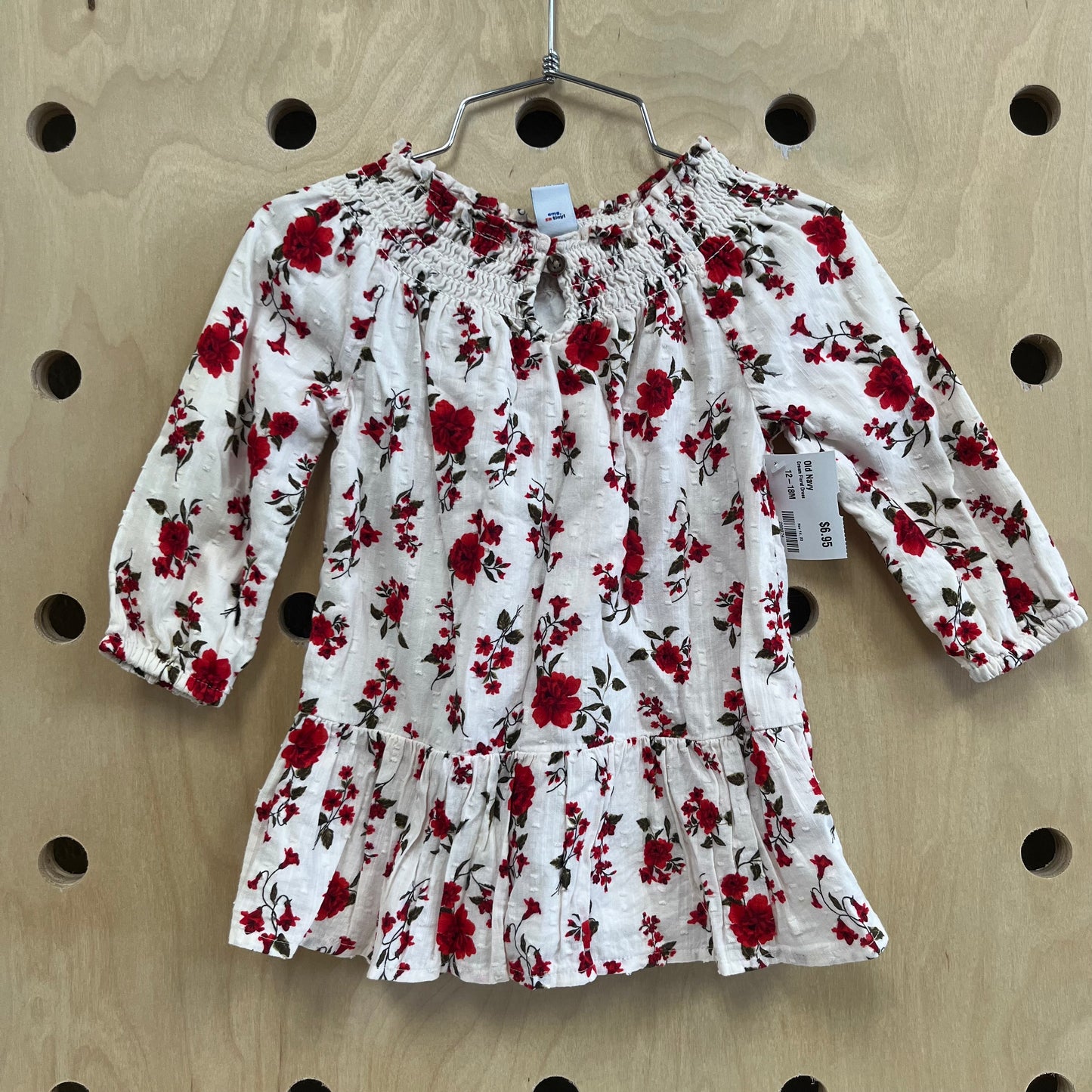 Cream Floral Dress
