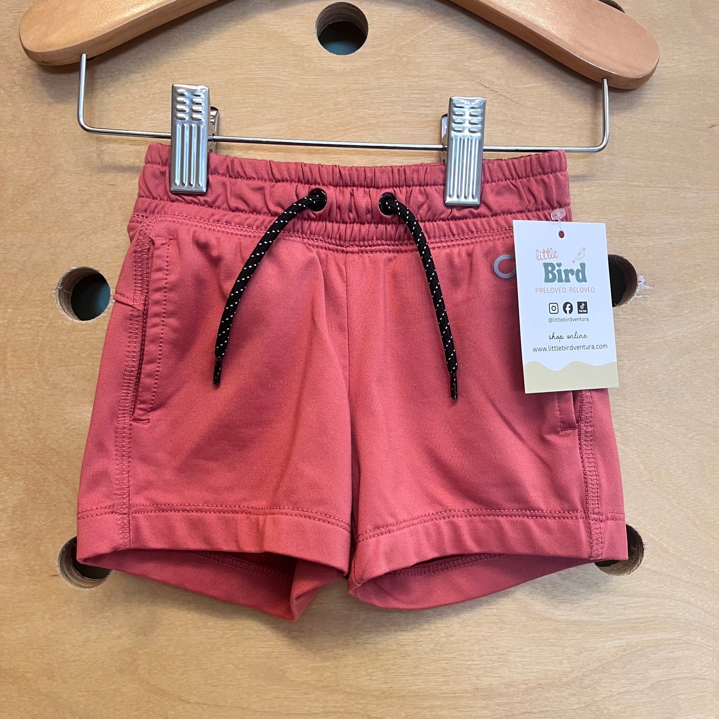Rust Drawstring Active Shorts