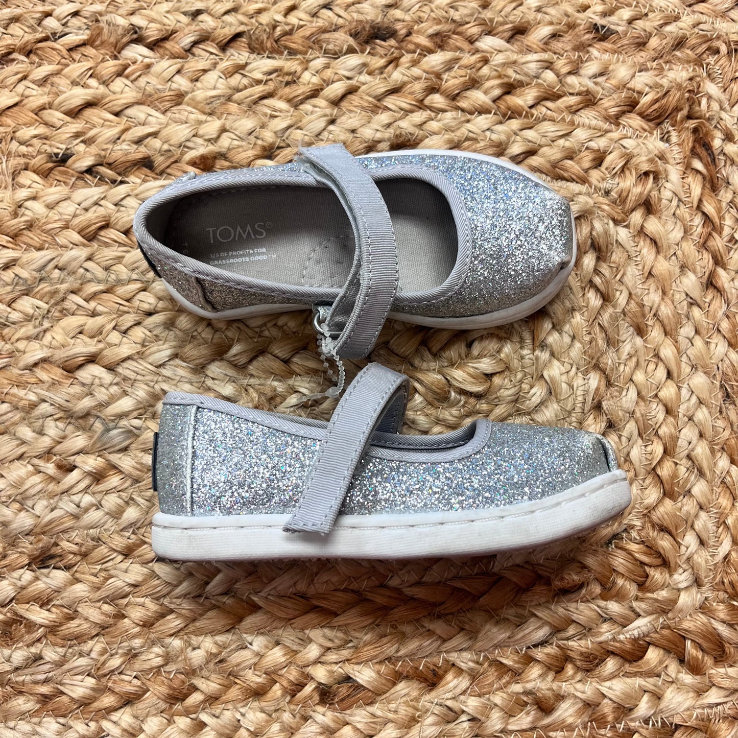 Sparkly Silver Flats