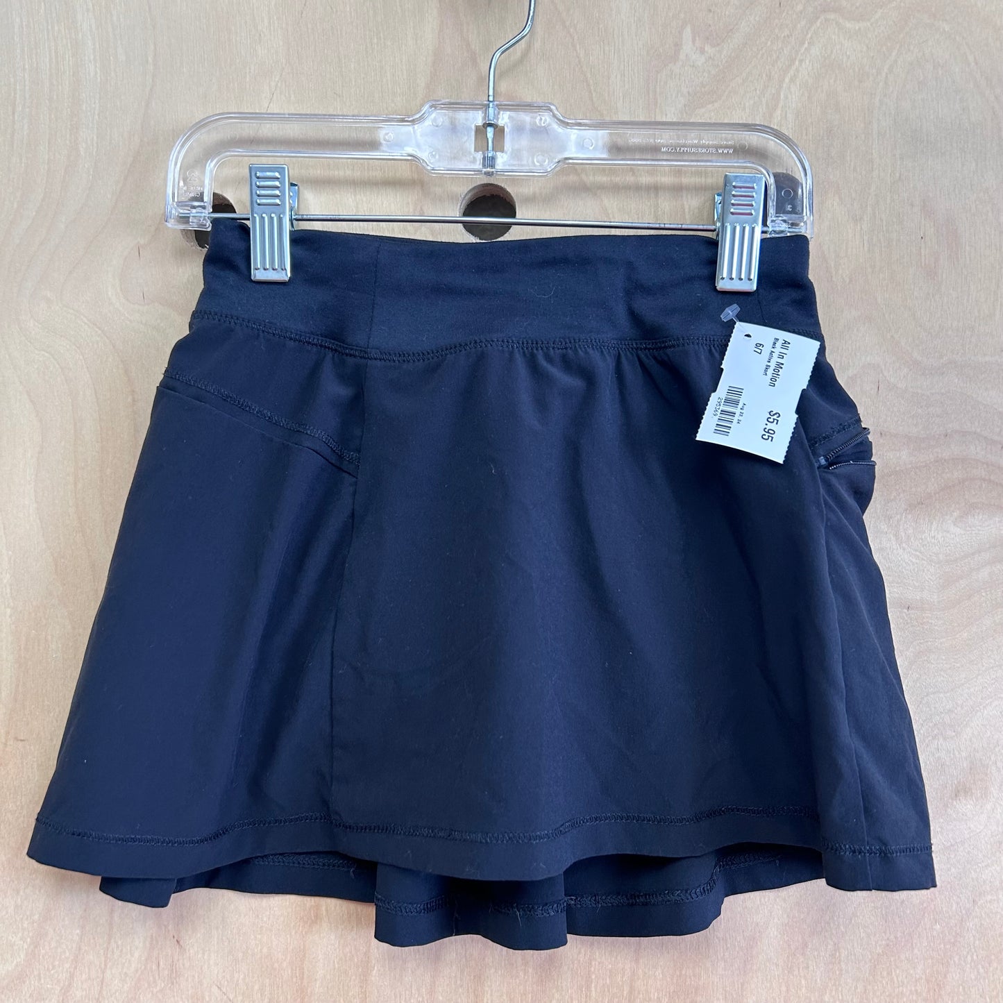 Black Active Skort