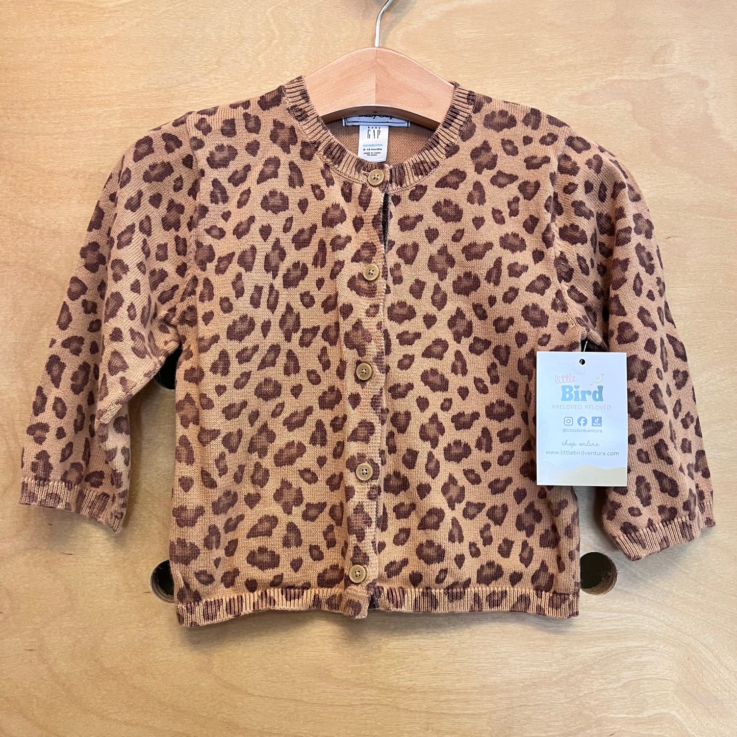 Brown Leopard Print Cardigan