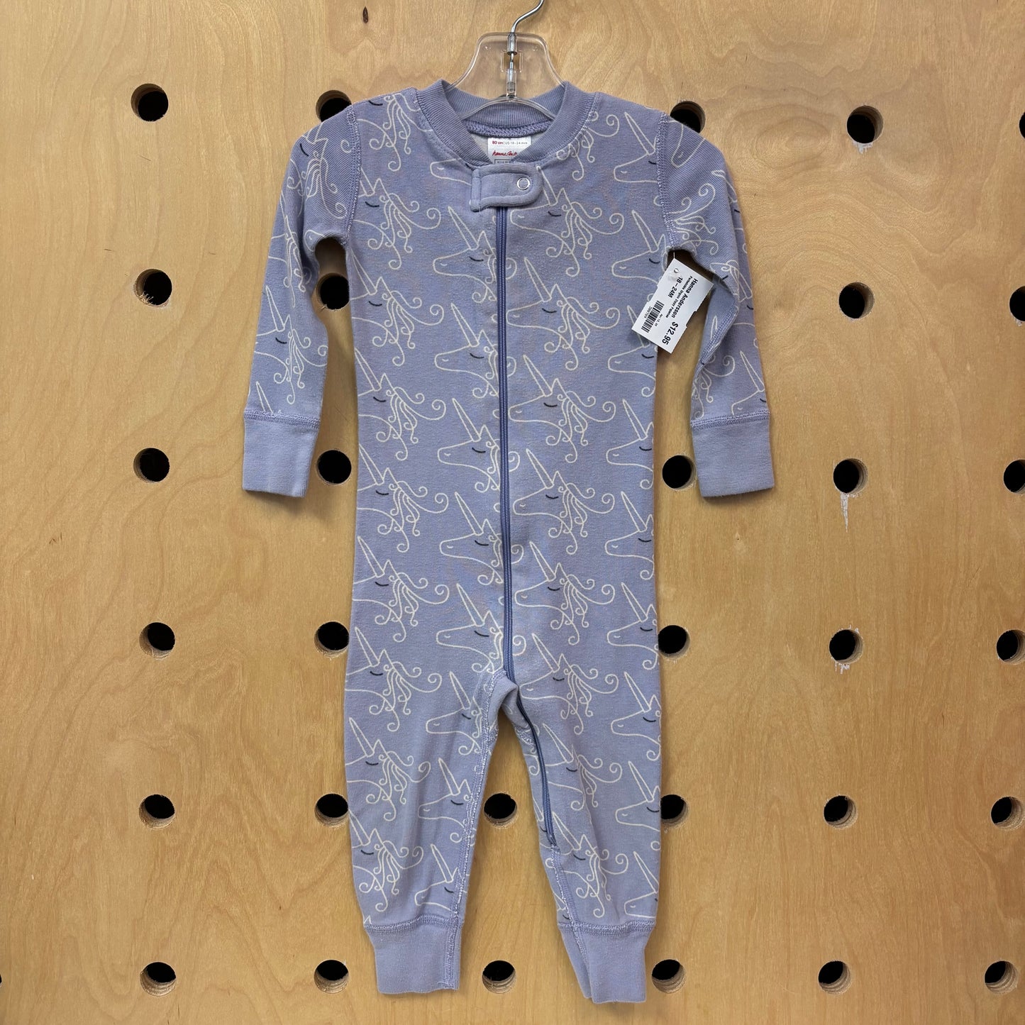 Periwinkle Orgnic Zippy Pajamas