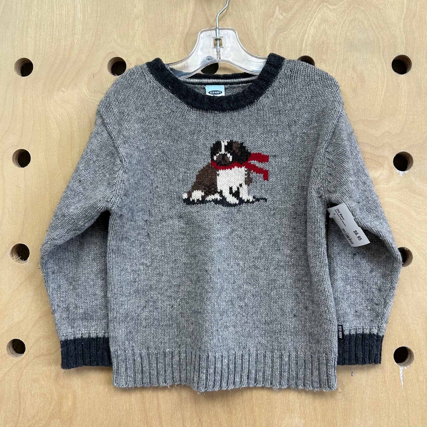 Grey Scarf Dog Sweater