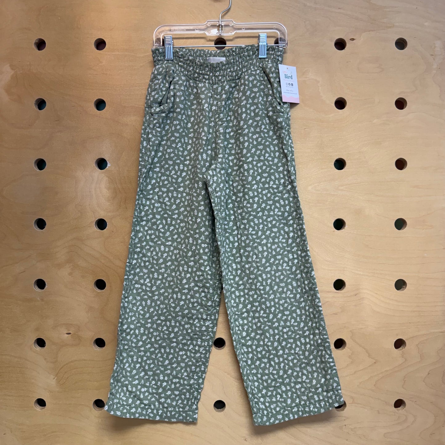 Green/White Floral Joggers