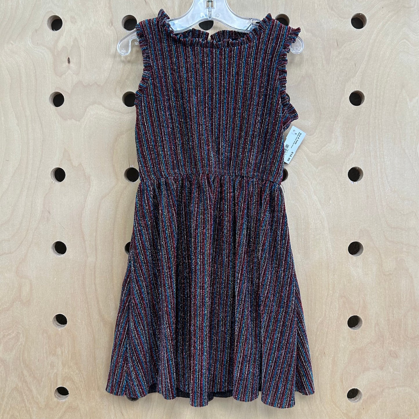 Metallic Glitter Stripe Dress