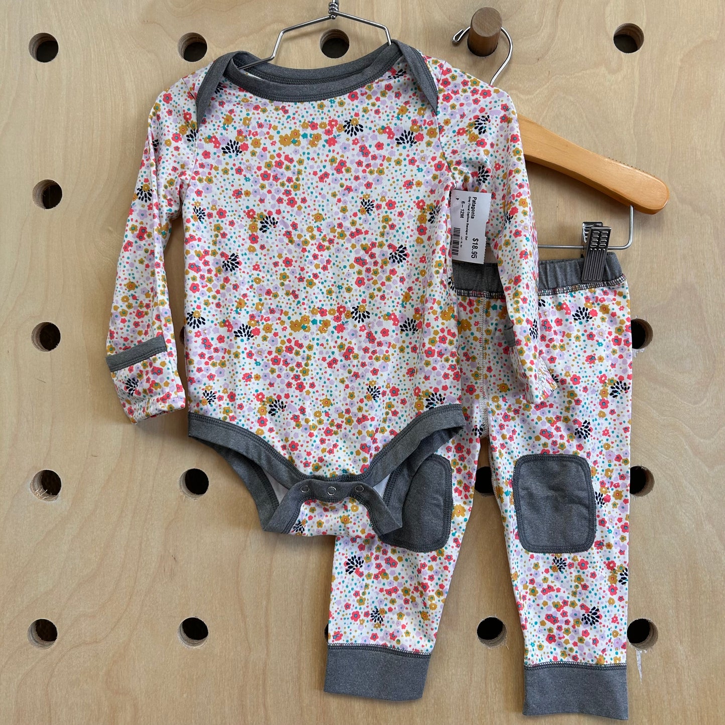 Grey Floral Capilene Baselayer Set