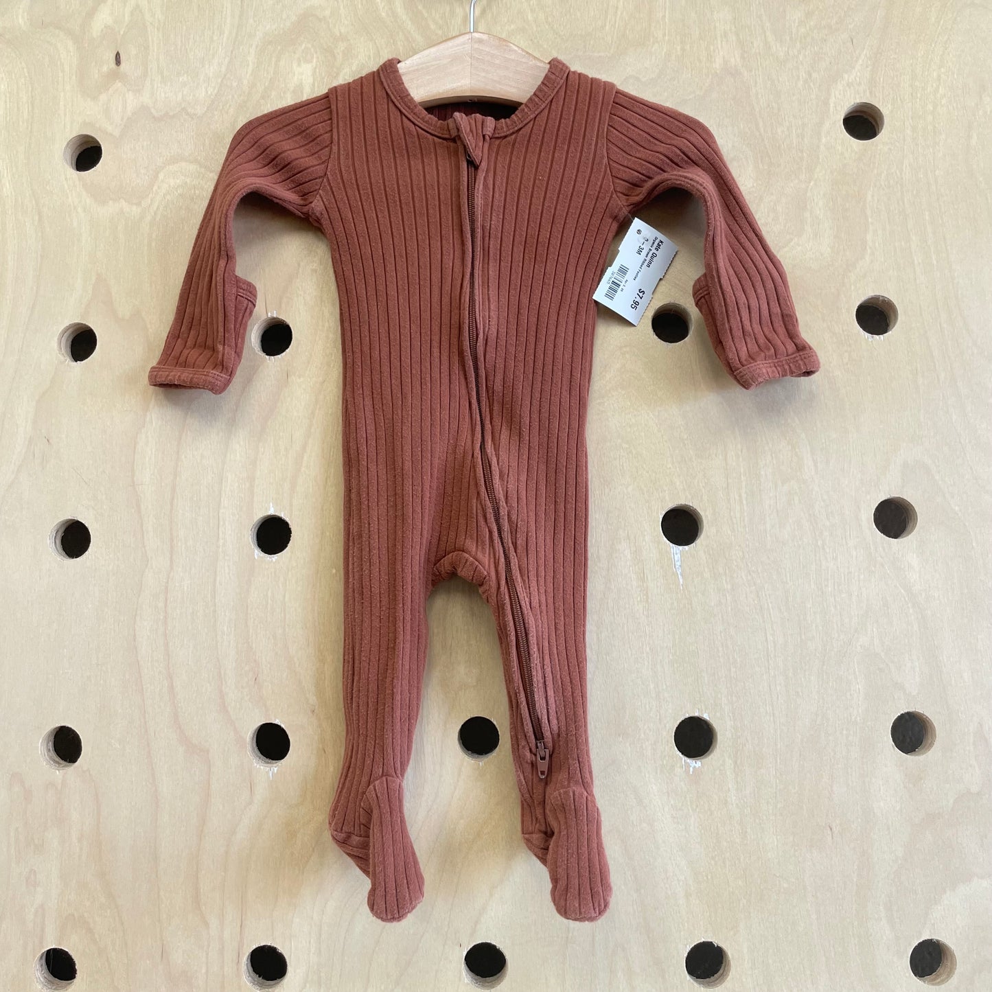 Organic Brown Ribbed Footies