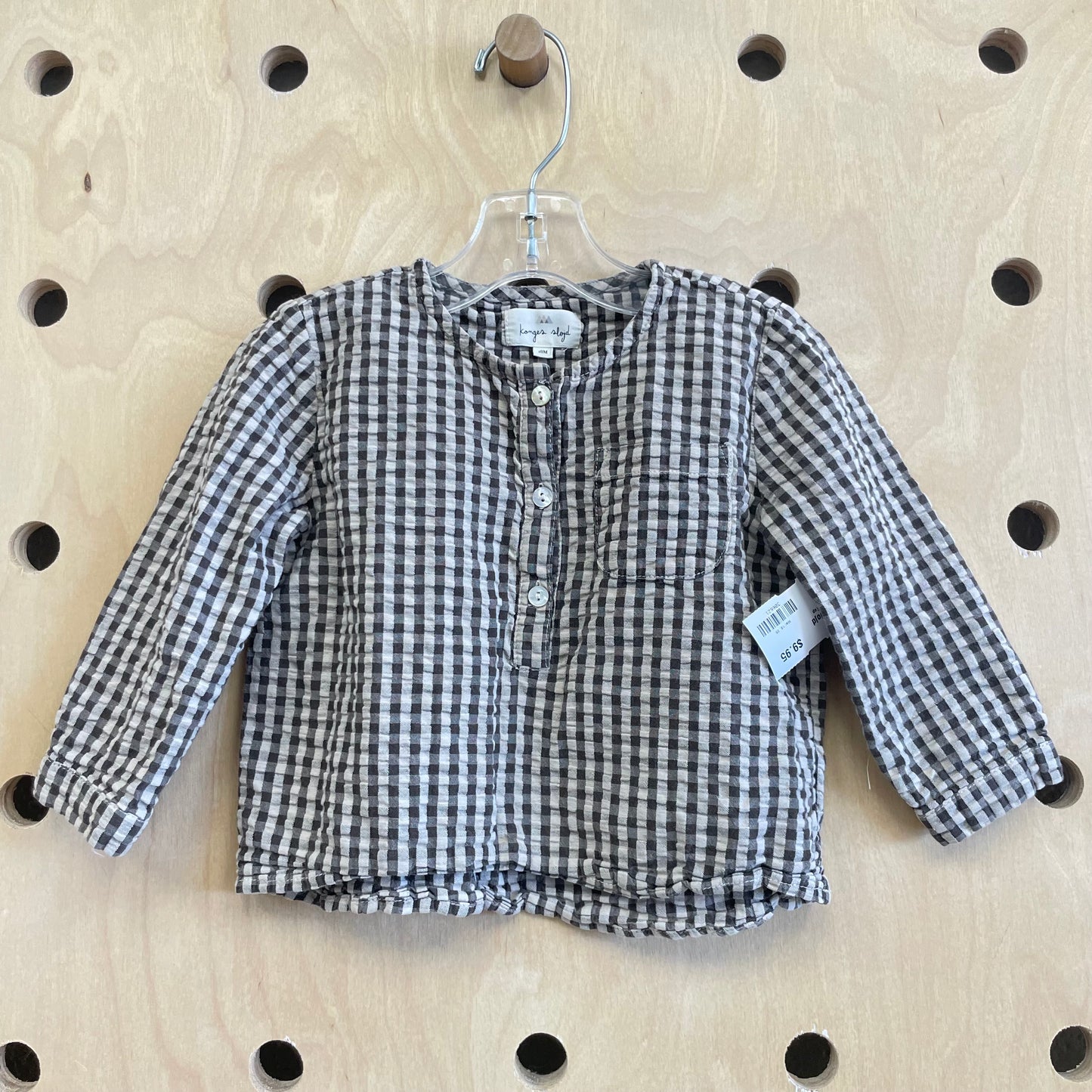 Brown Gingham Top