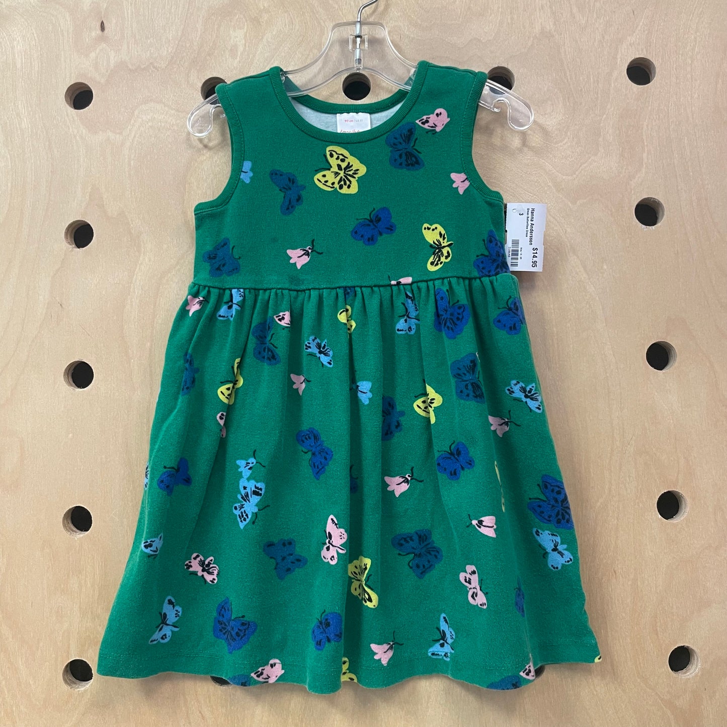 Green Butterflies Dress