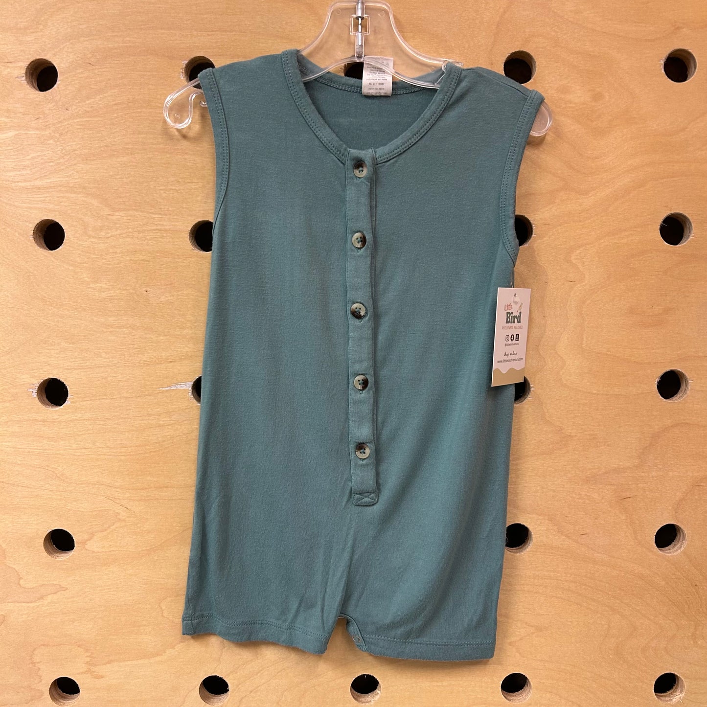 Teal Bamboo Romper