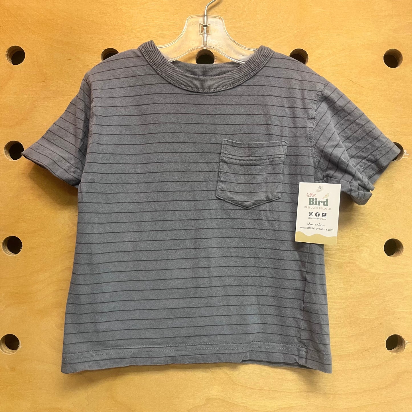 Blue/Black Stripe Pocket Tee