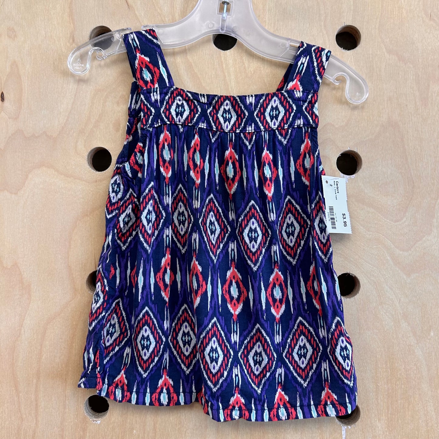 Navy + Coral Tank