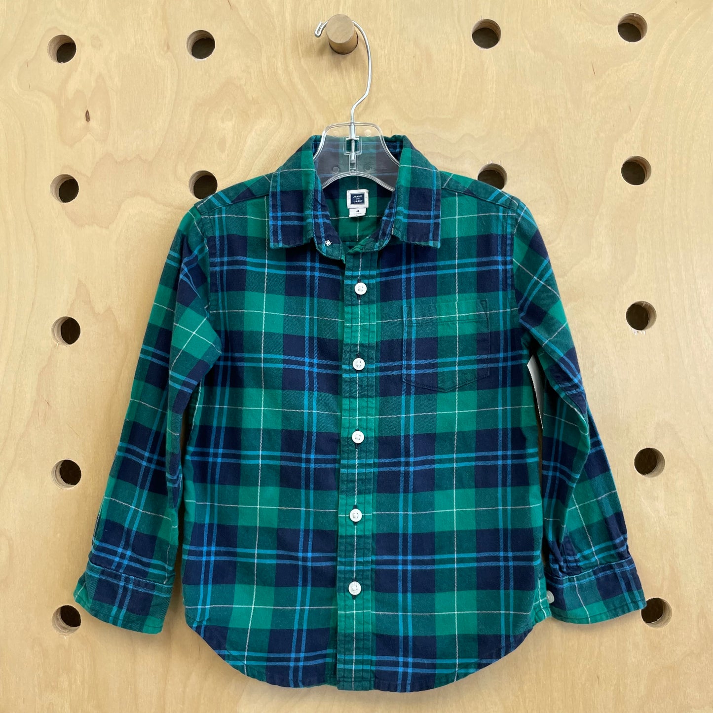 Green & Blue Plaid Flannel