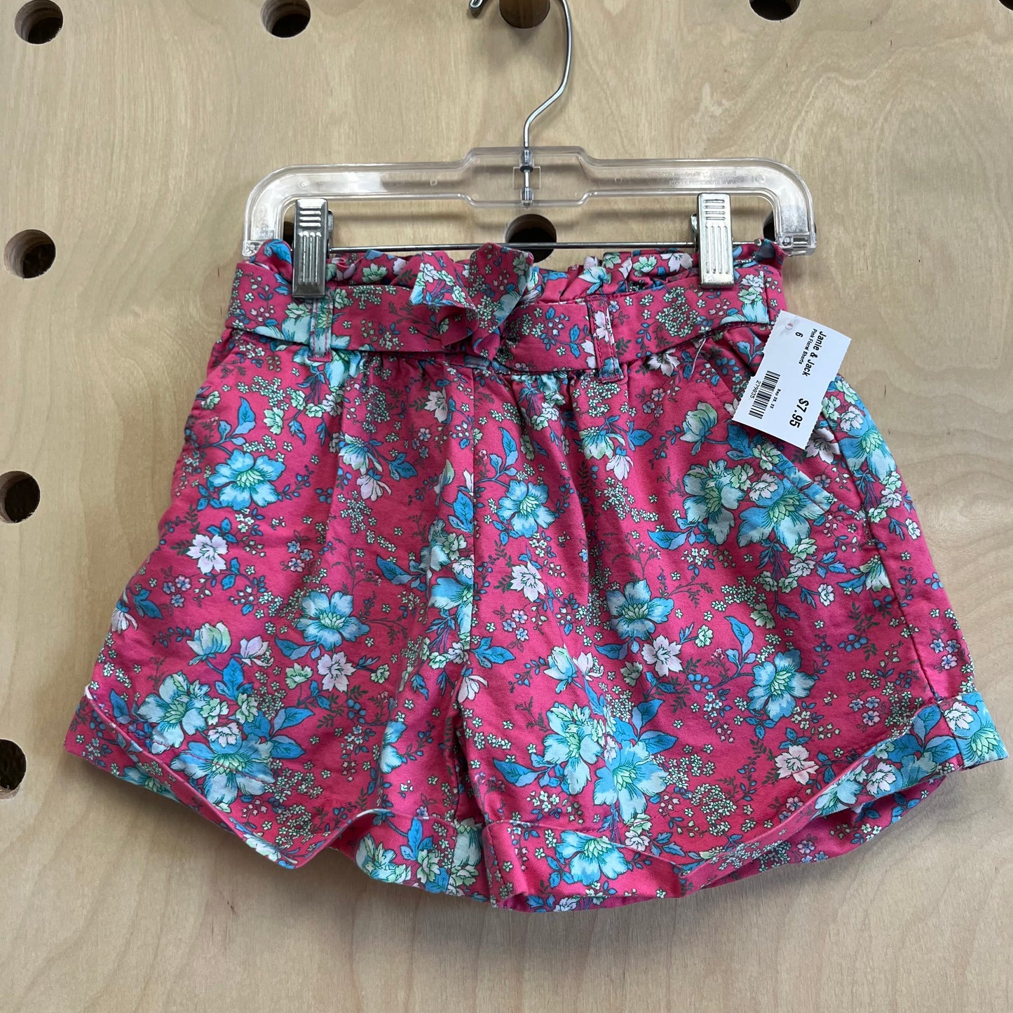 Pink Floral Shorts