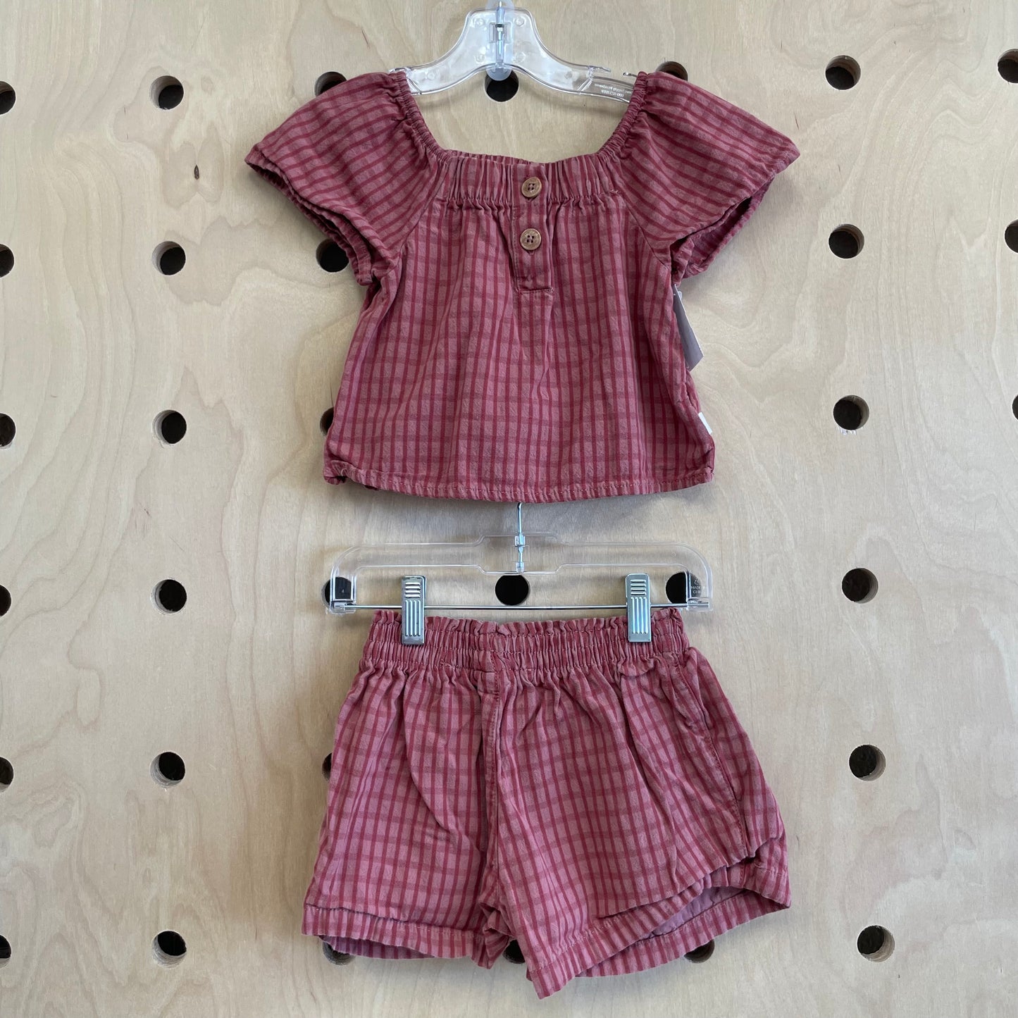 Organic Brick 2 pc Shorts and Shirt Set