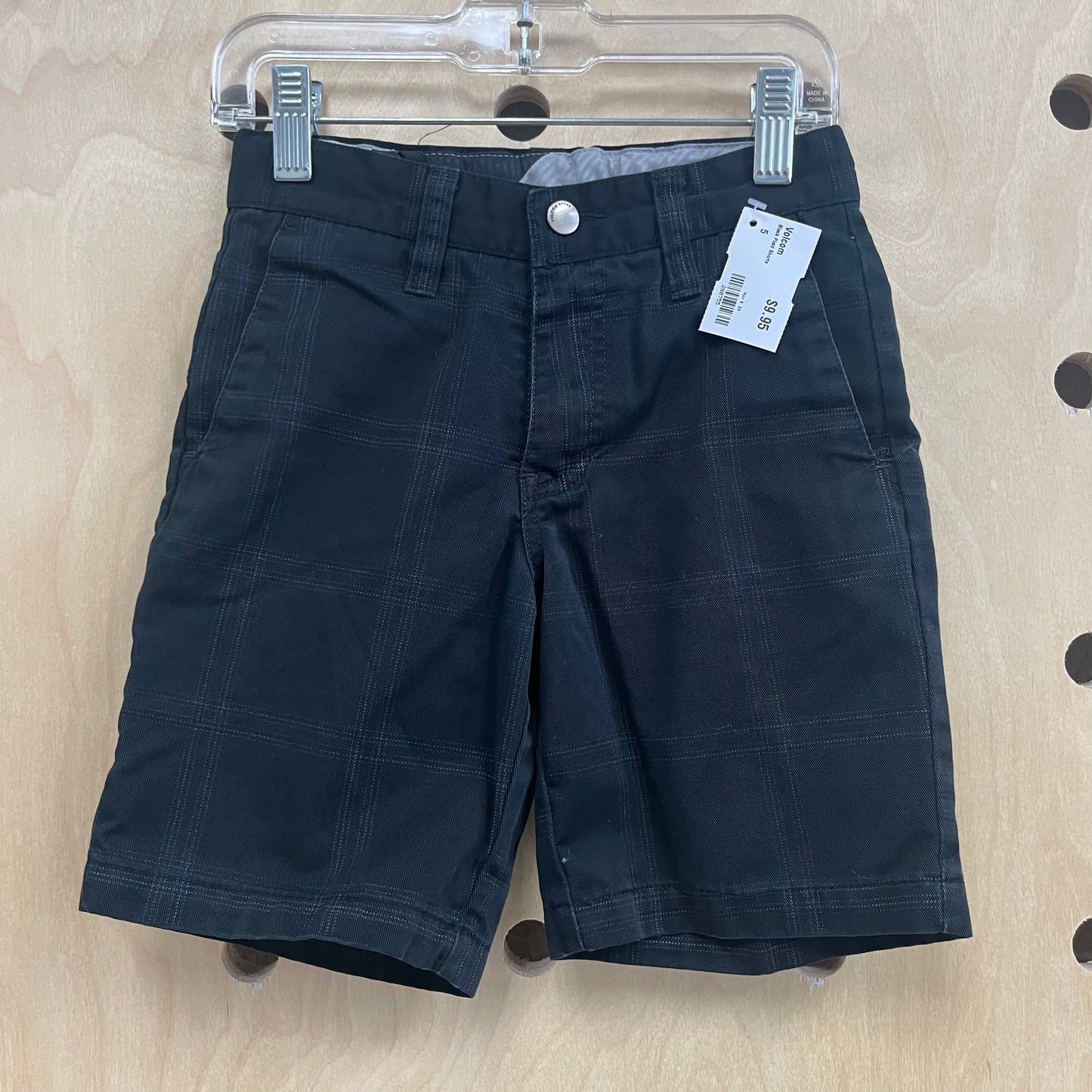 Black Plaid Shorts
