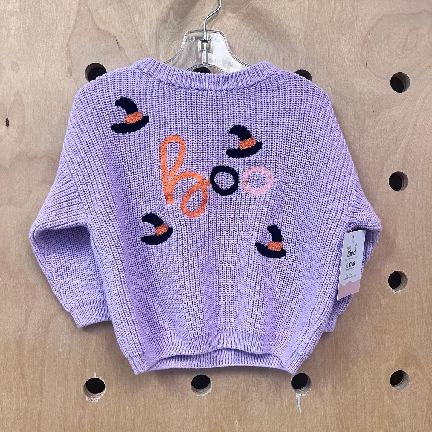 Lavender Boo Knit Sweater