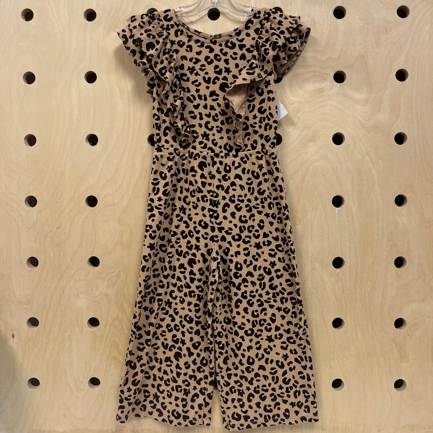 Tan Leopard Print Jumpsuit
