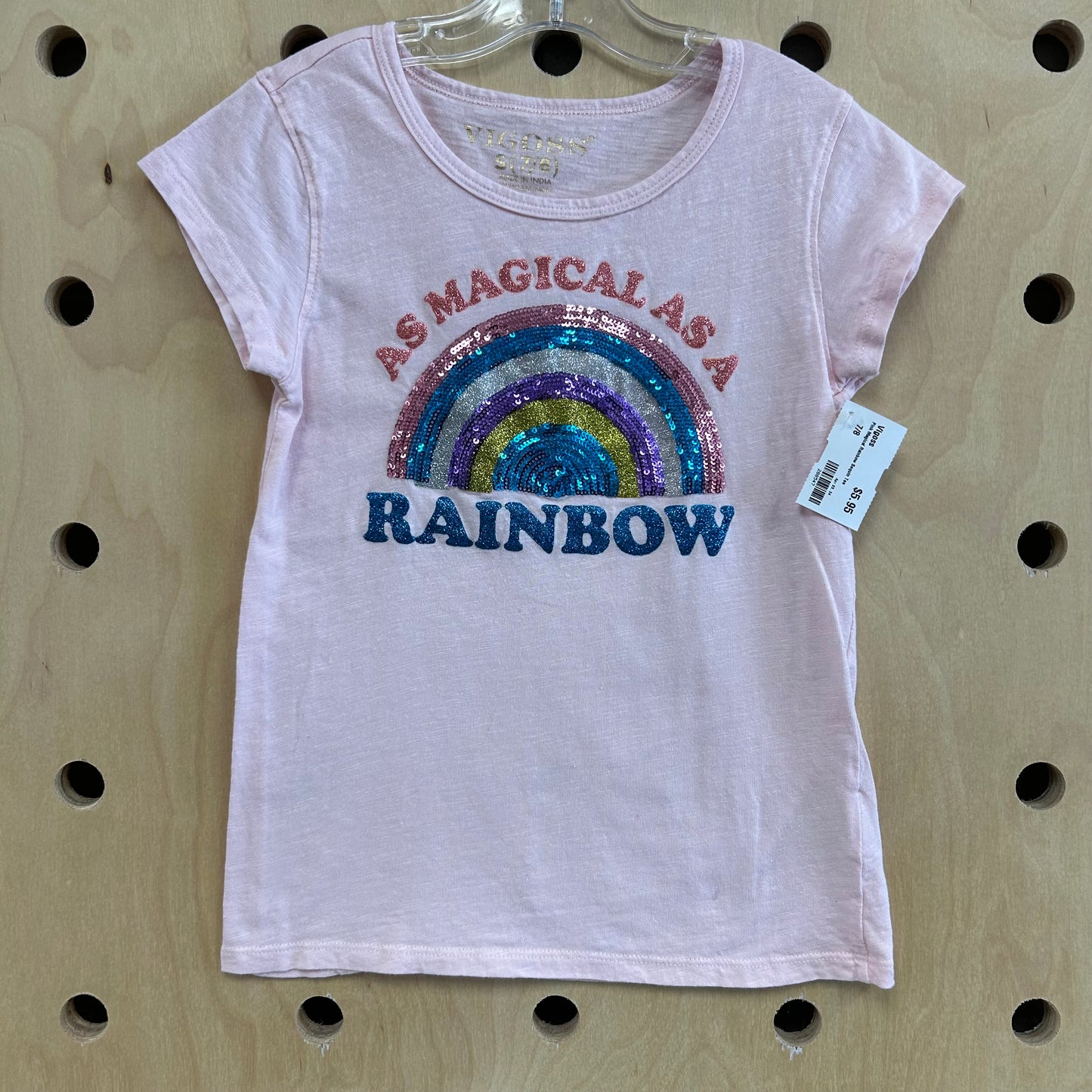 Pink Magical Rainbow Sequin Tee