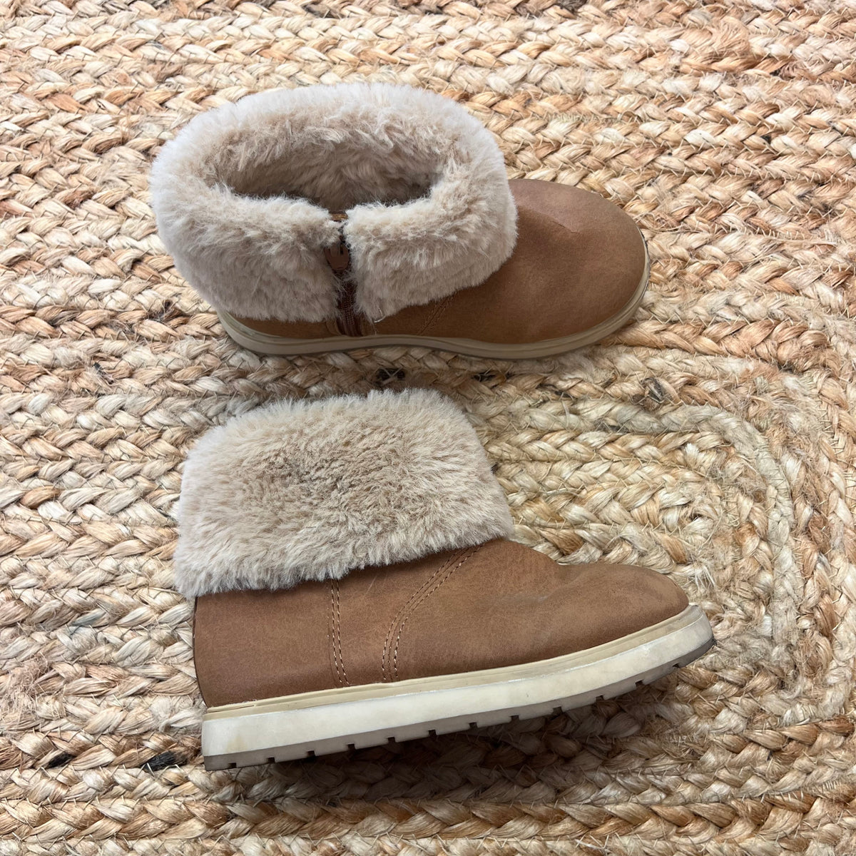 Brown Fluffy Boots