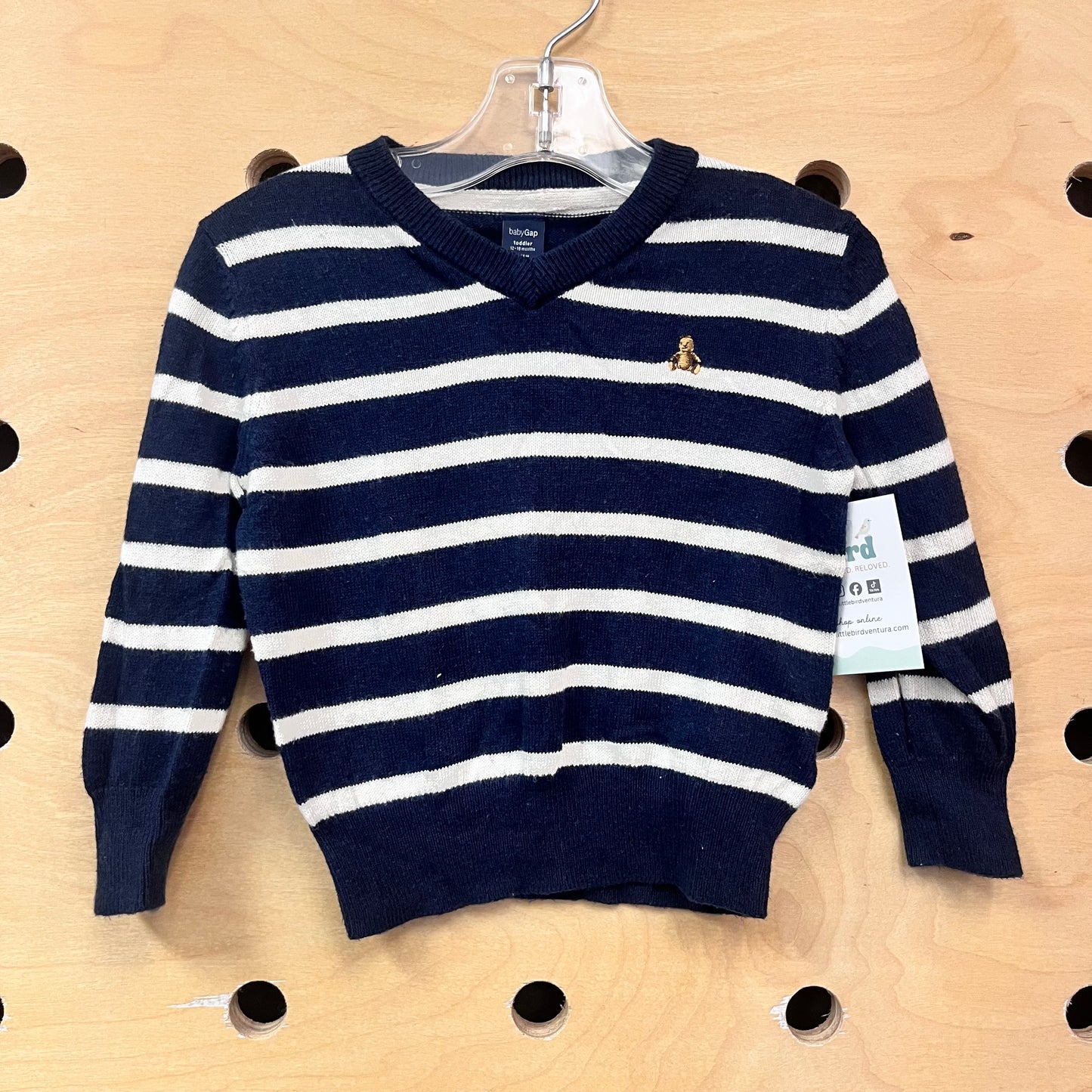 Navy & Cream Sweater