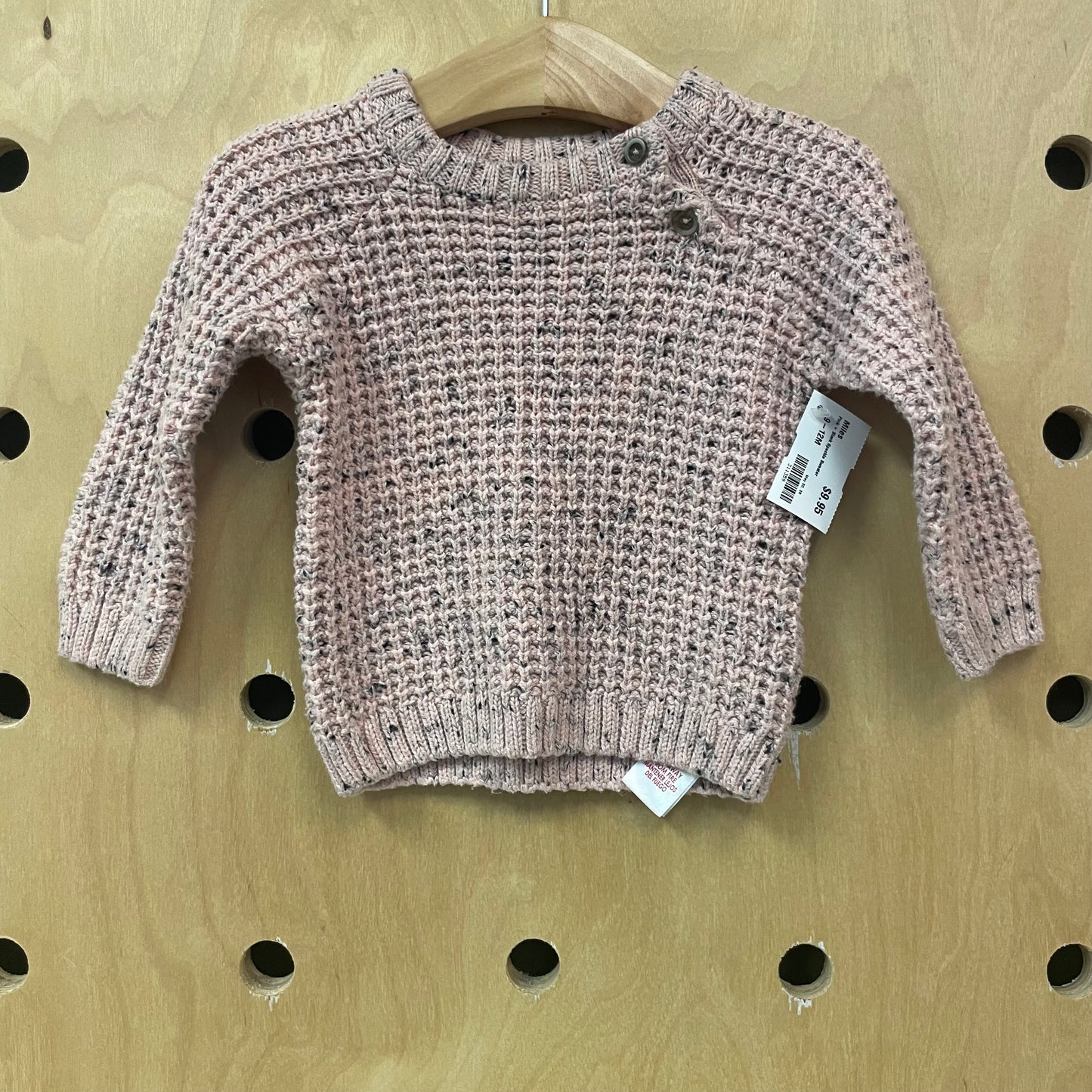 Pink + Black Speckle Sweater