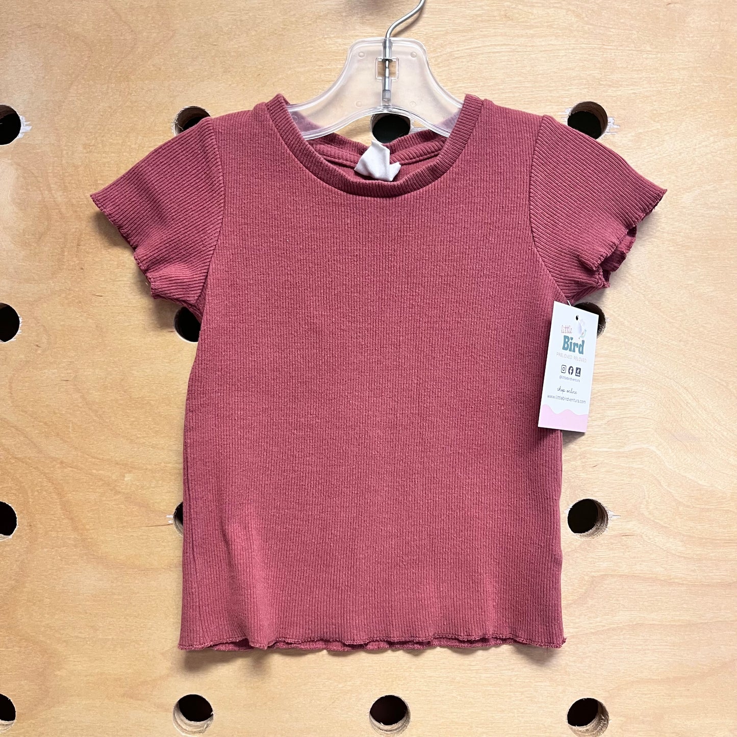Mauve Ribbed Tee
