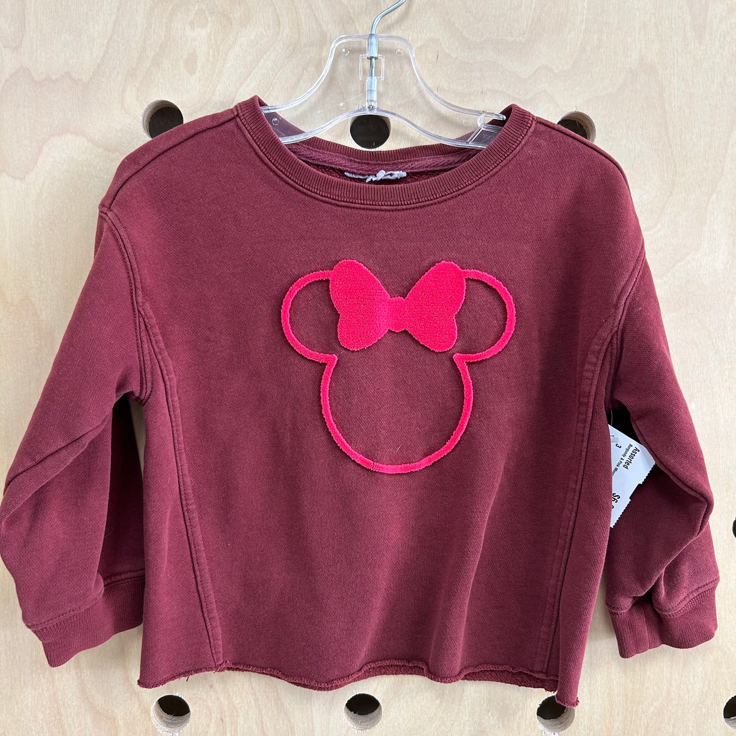 Burgundy & Pink Minnie Sweatshirt