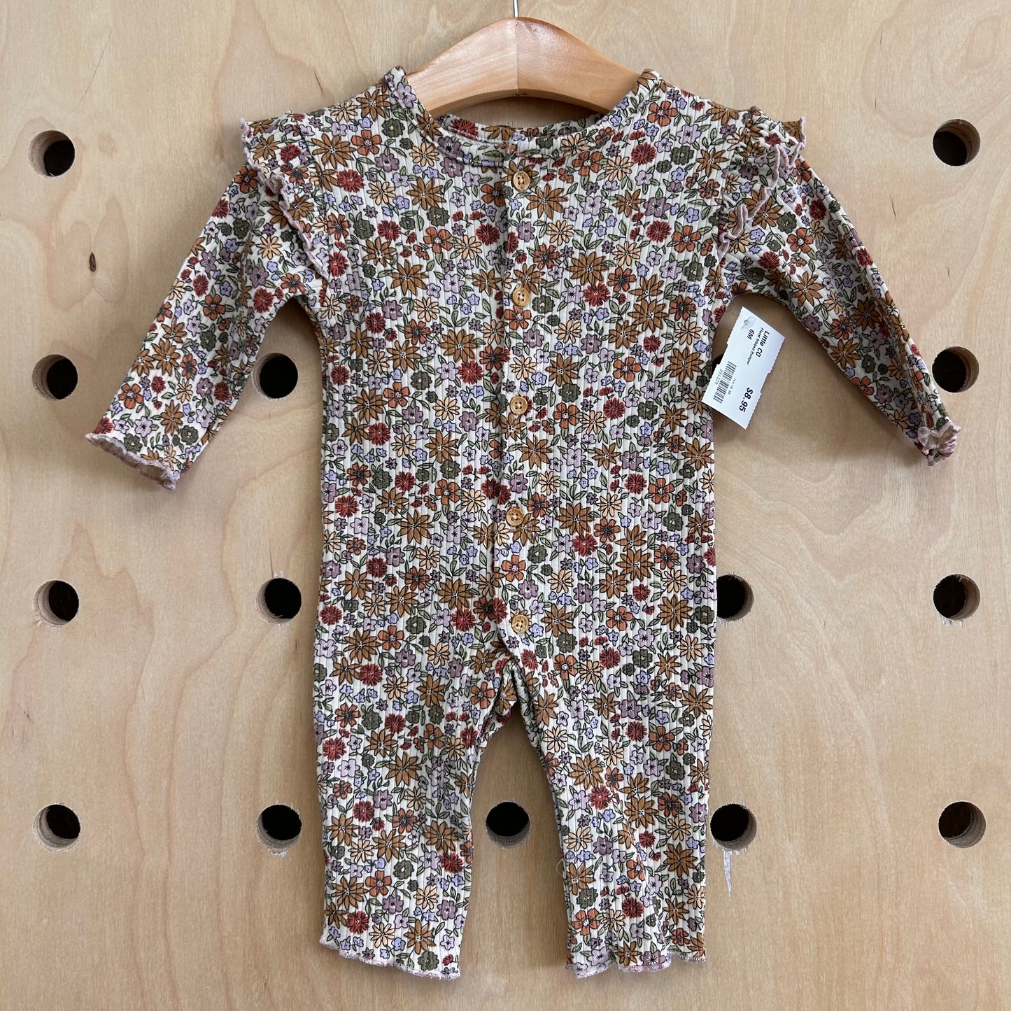 Floral Ribbed Romper