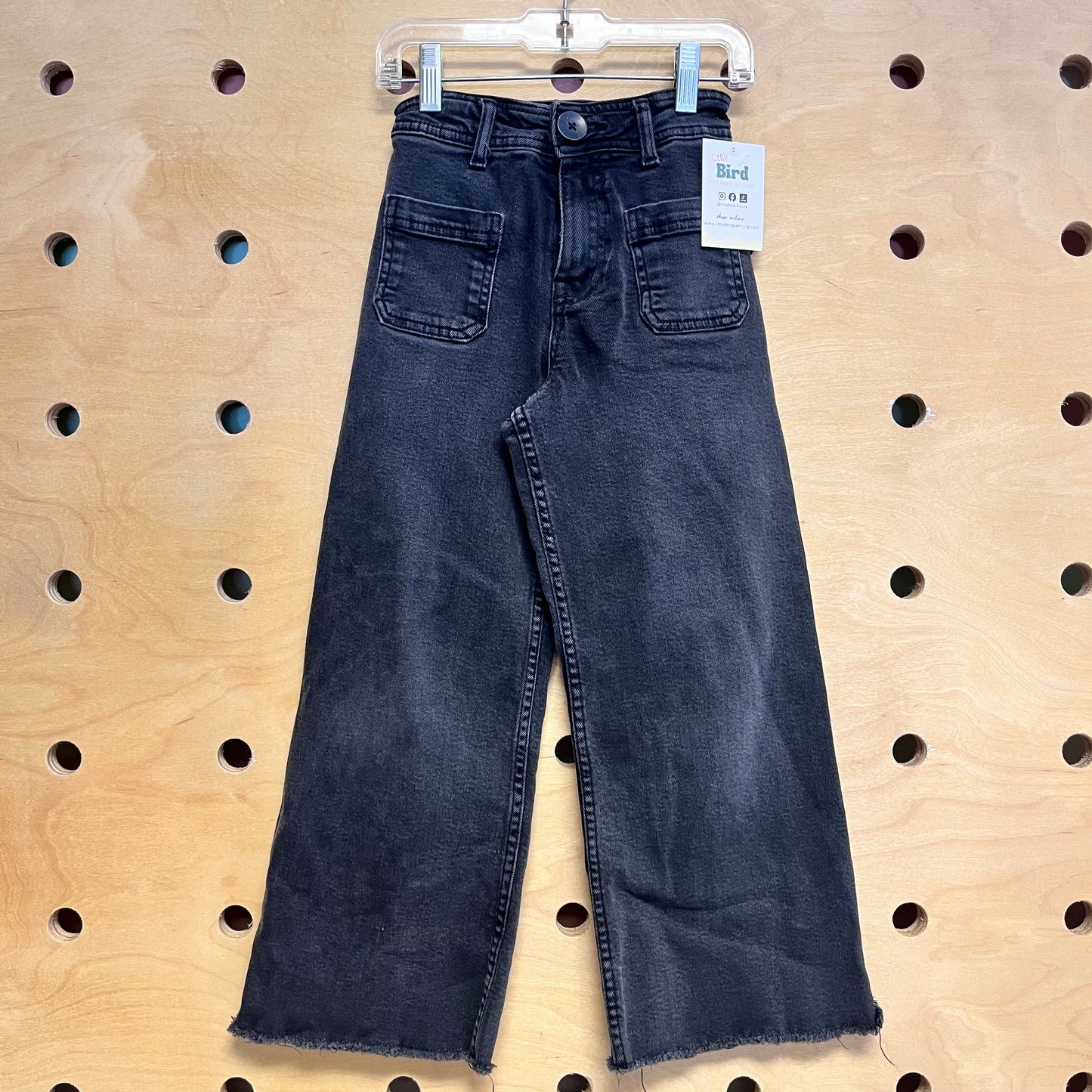 Black Wide Leg Denim Pants