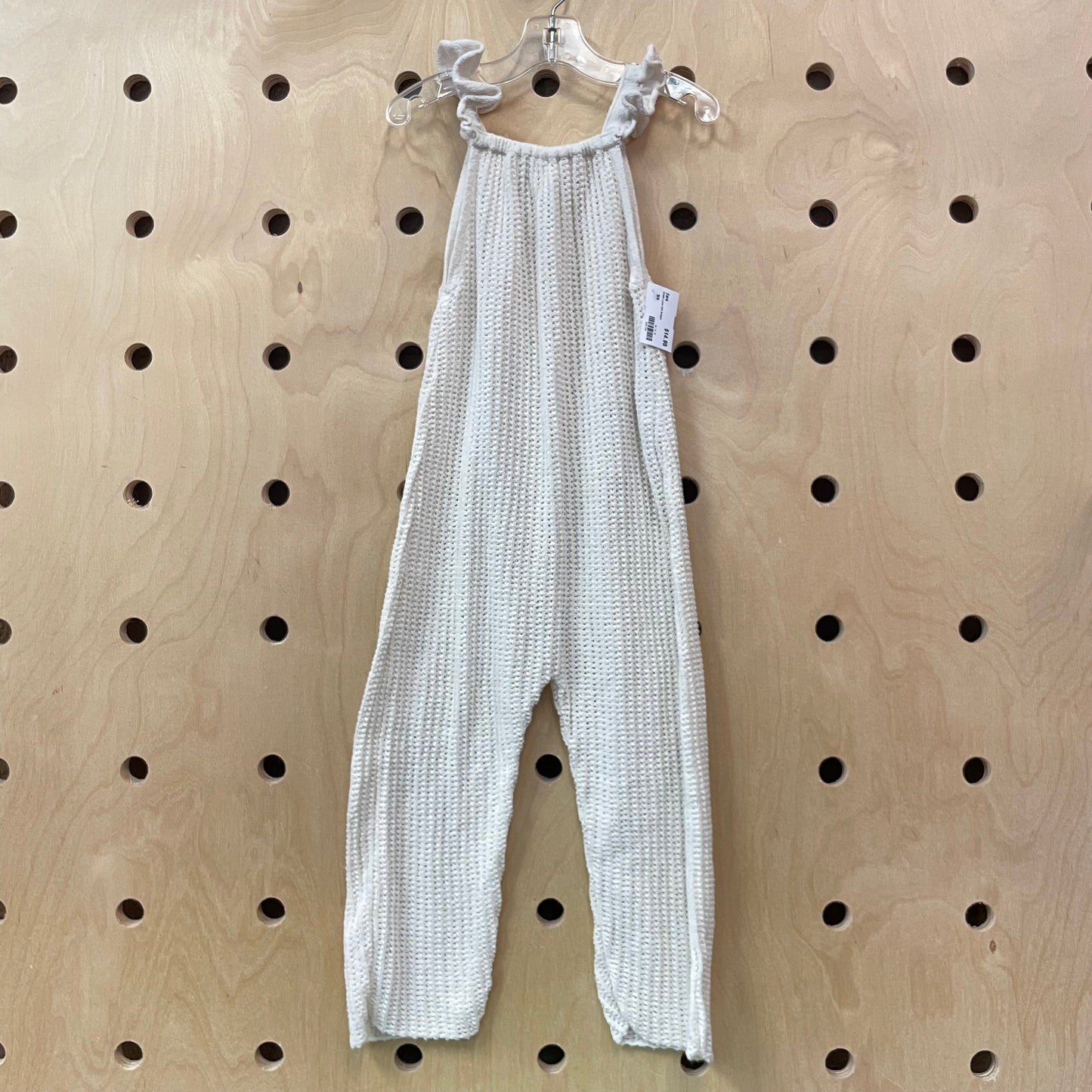 Cream Loose Knit Romper