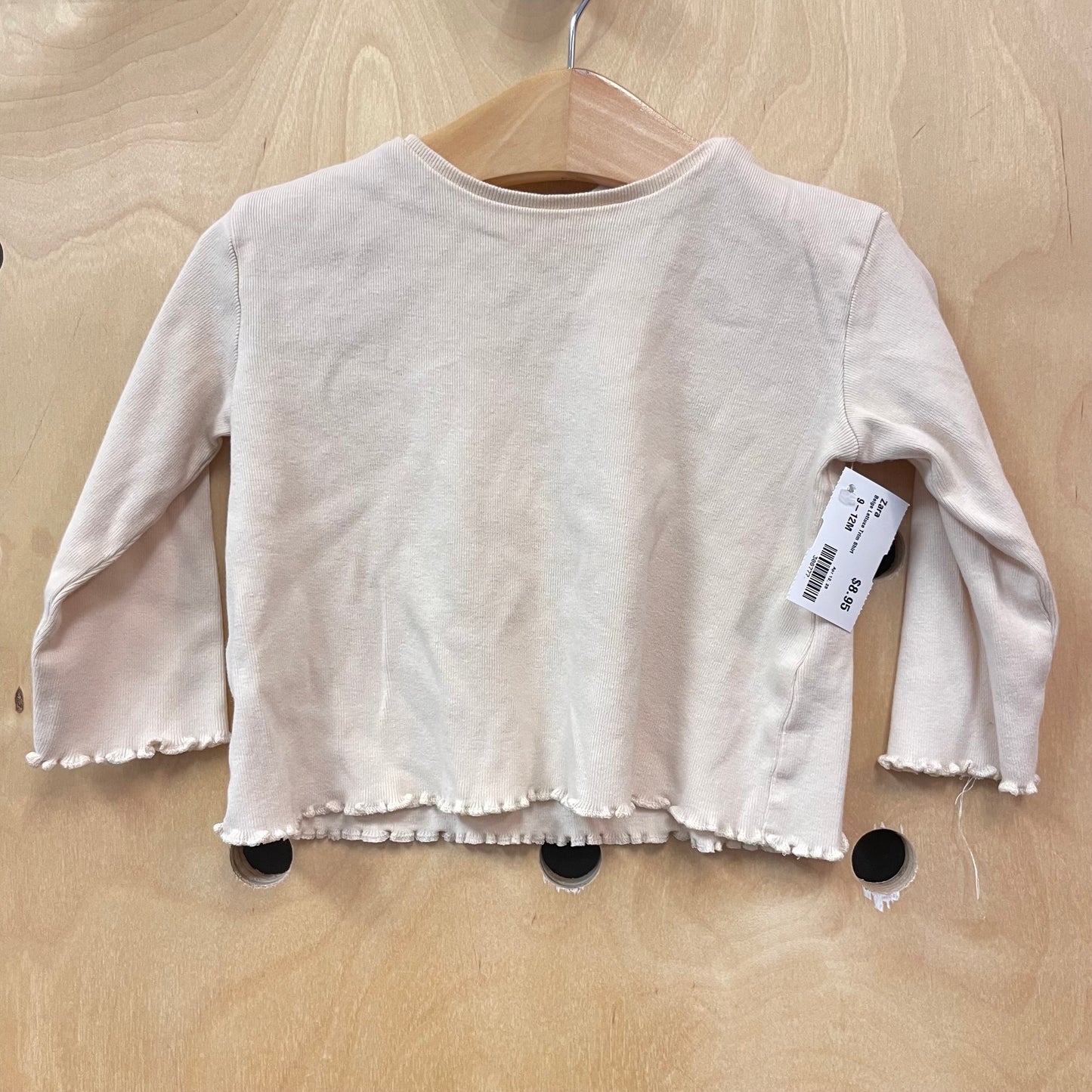 Beige Lettuce Trim Shirt