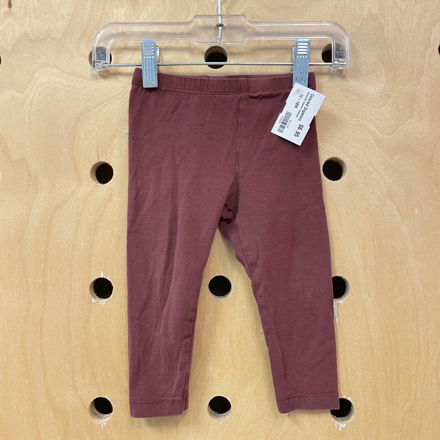 Burgundy Organic Leggings