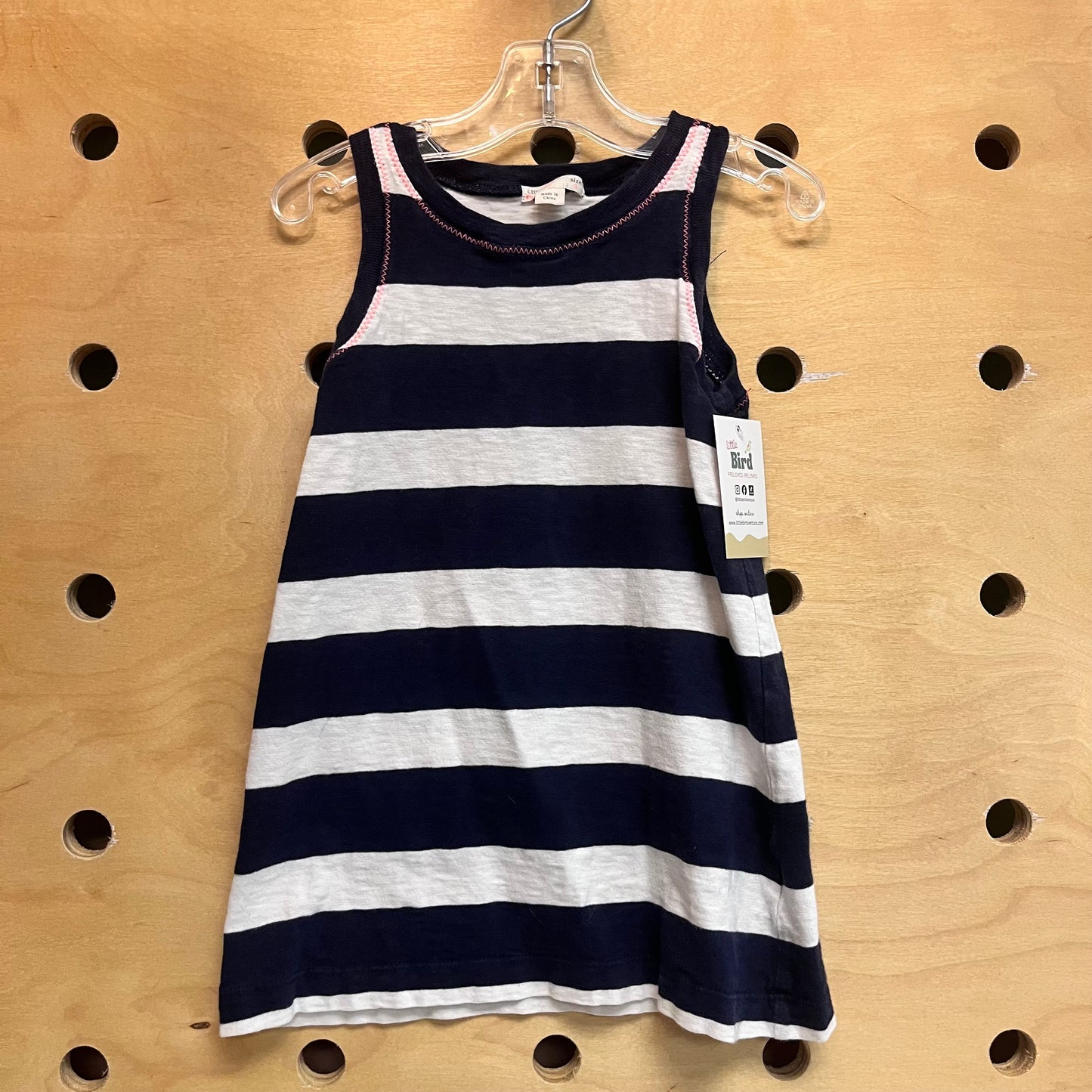 Blue & White Striped Dress