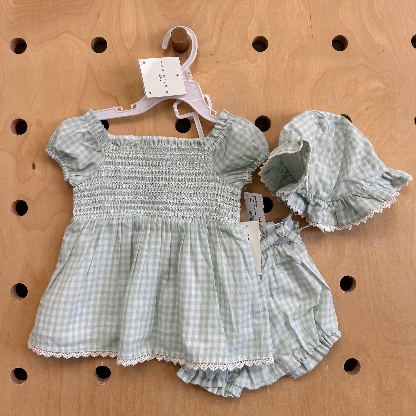 Mint Gingham 3pc. Outfit NEW!