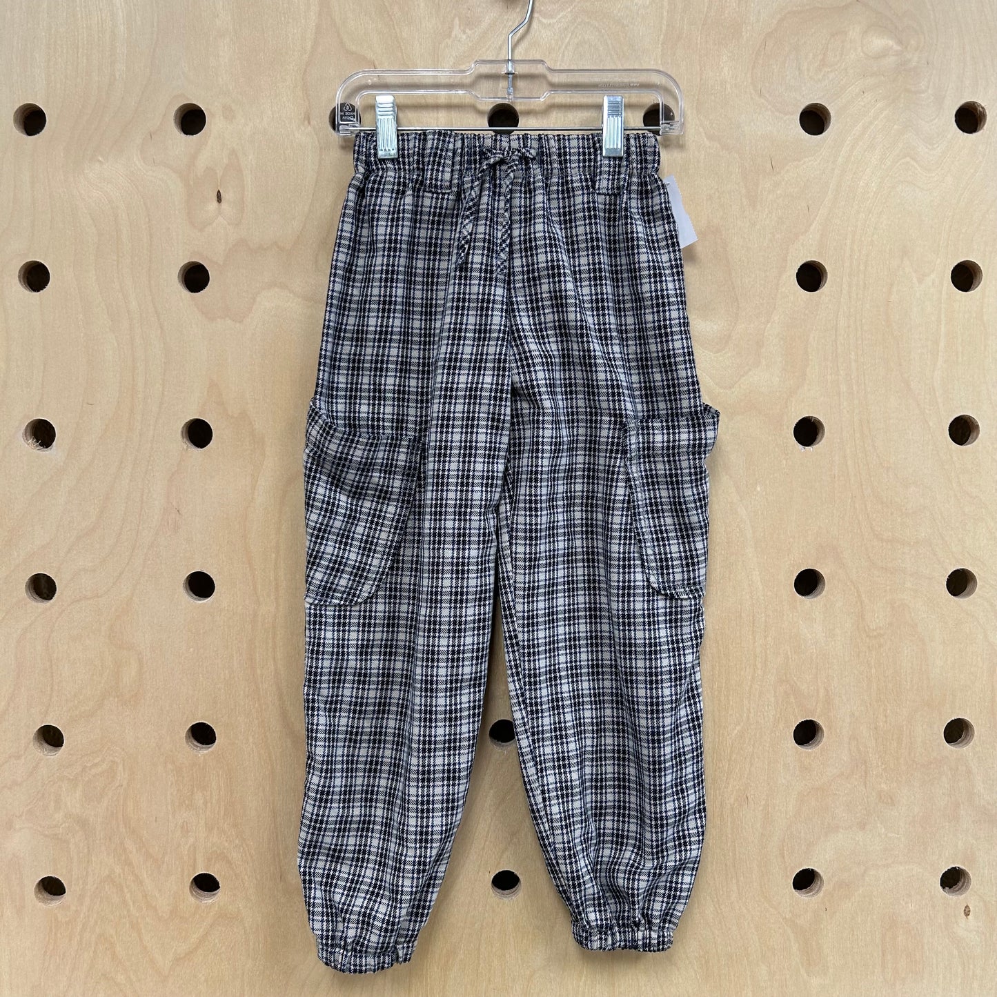 Taupe Plaid Joggers