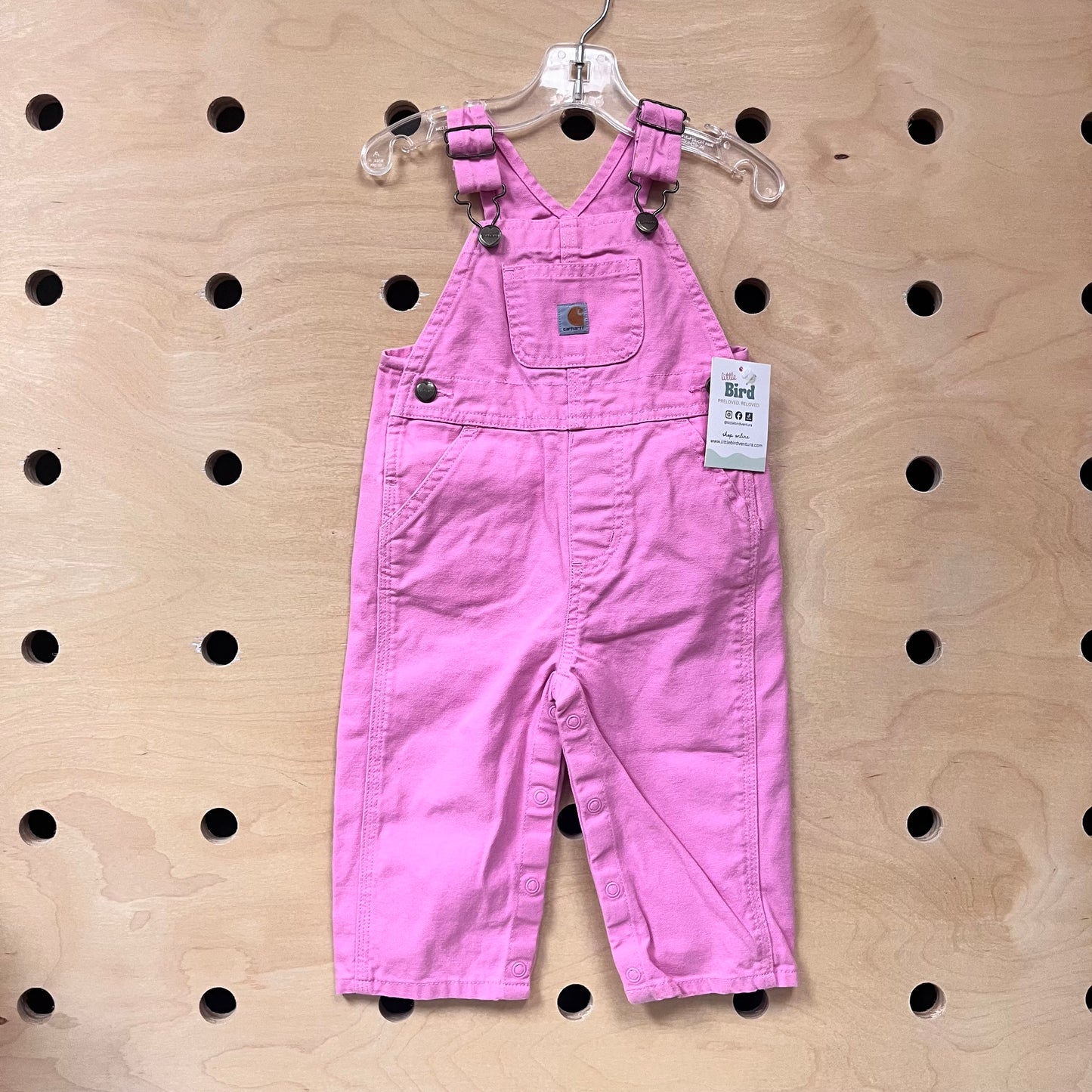 Pink Canvas Overalls