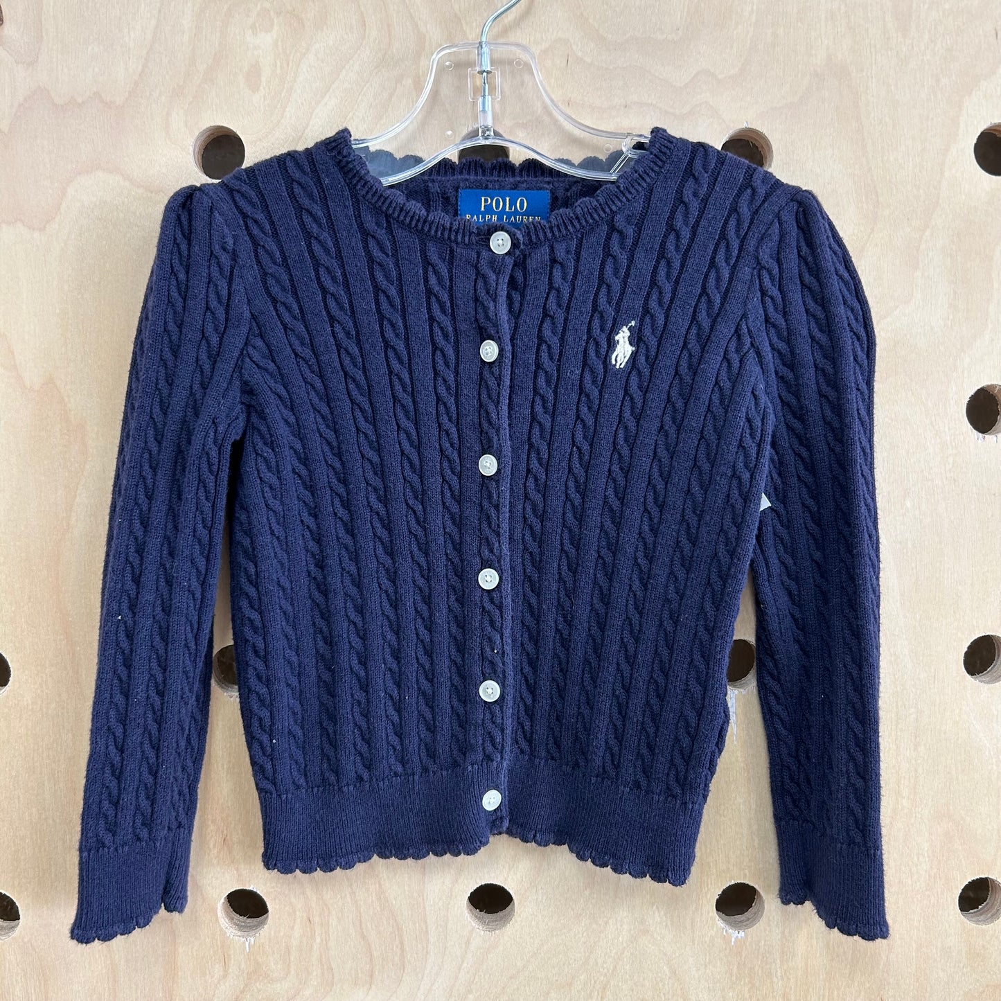 Blue Cable Knit Cardigan