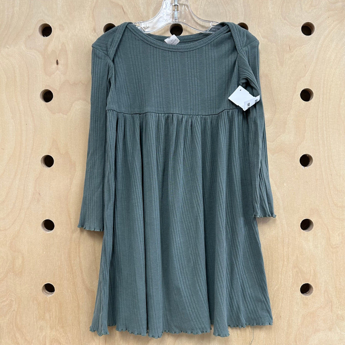 Teal Organic Ribbed Dress