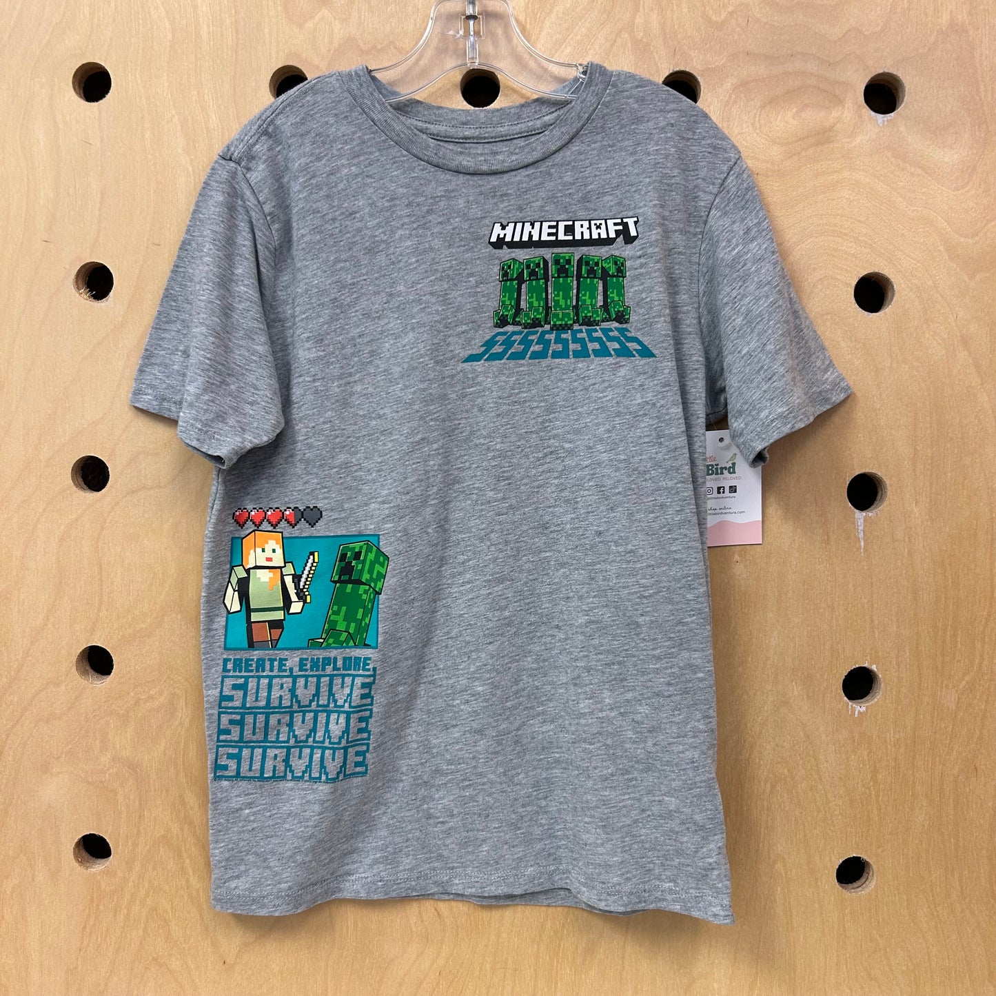 Grey Minecraft Graphic Tee
