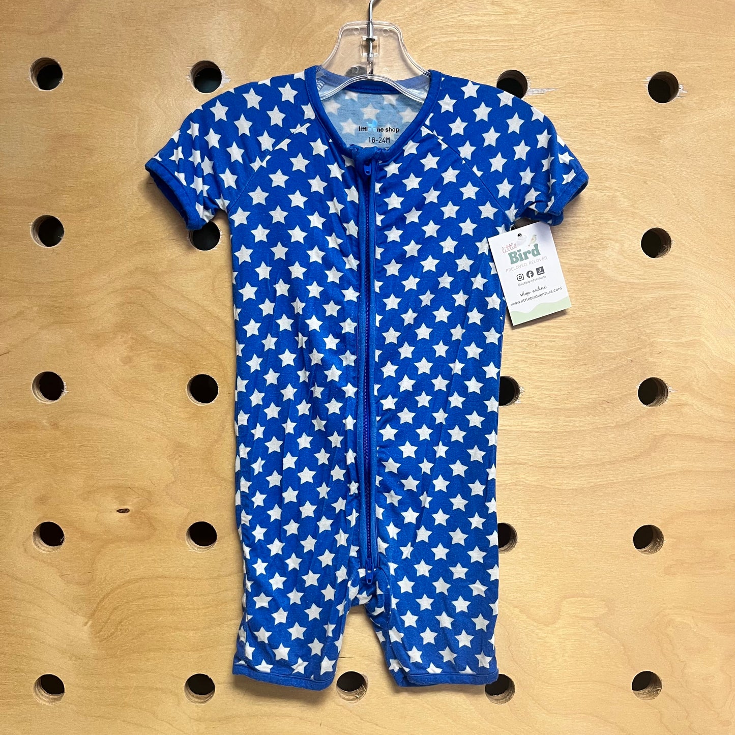 Bamboo Blue/White Stars Zippy